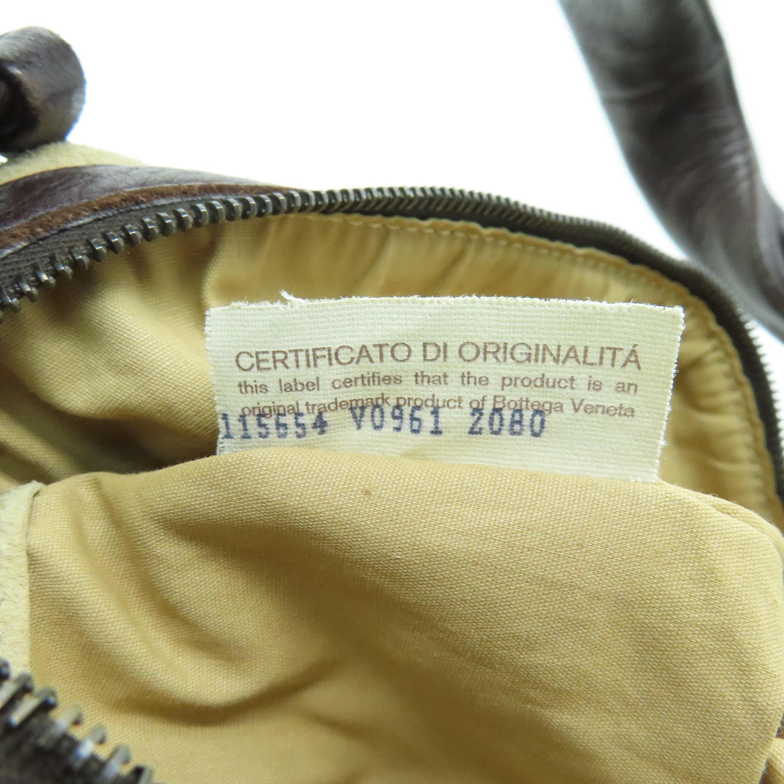 BOTTEGA VENETA 织纹皮革Shoulder Bag肩背袋啡色