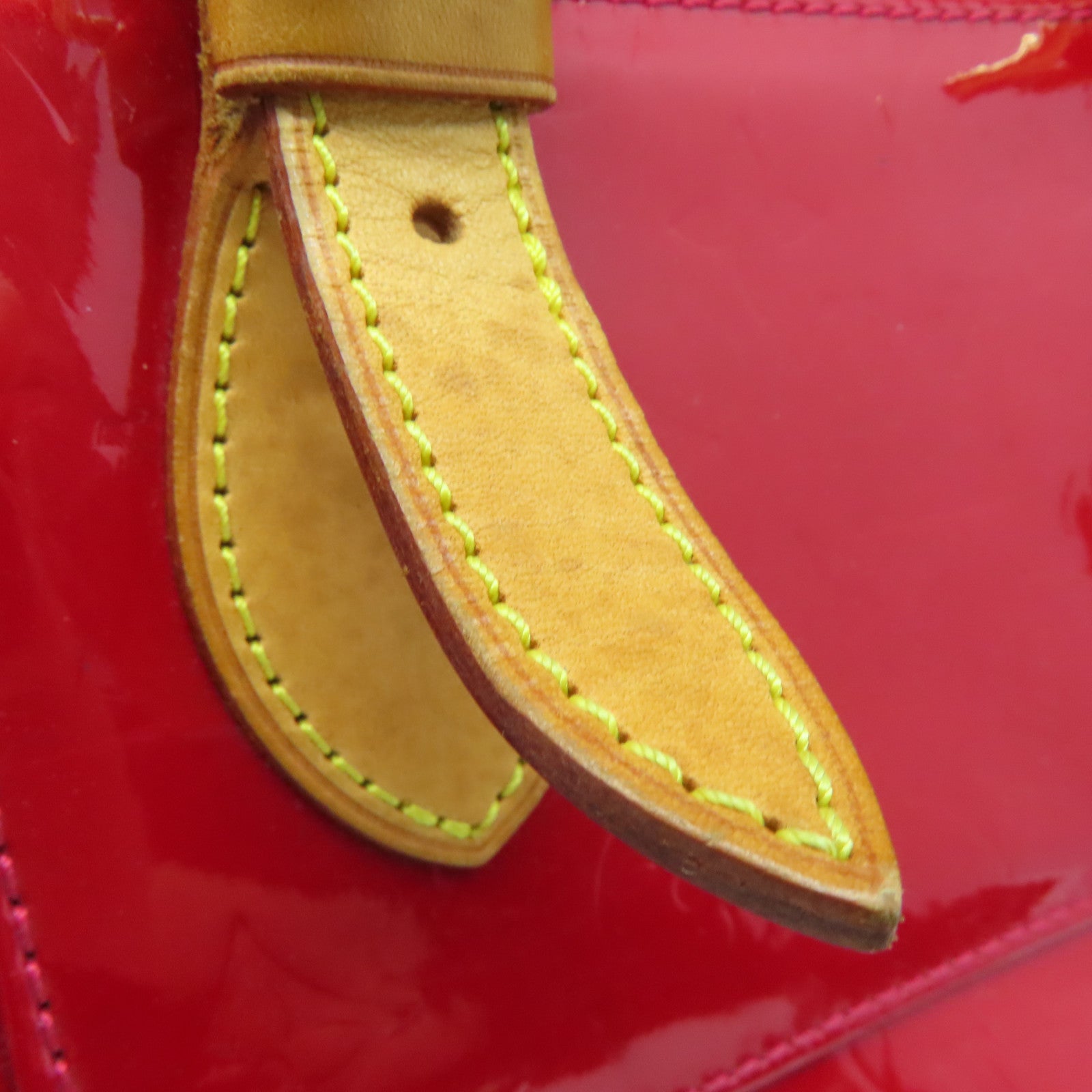 LOUIS VUITTON Vernis Rosewood Avenue金扣手挽袋/肩背袋紅色
