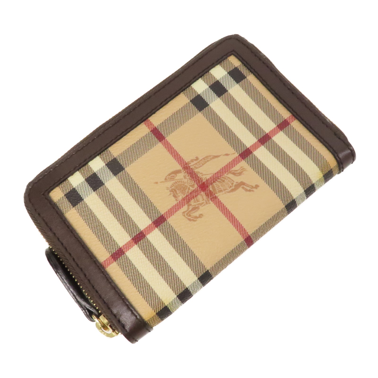 BURBERRY 塗層帆布Wallet金扣錢包啡色