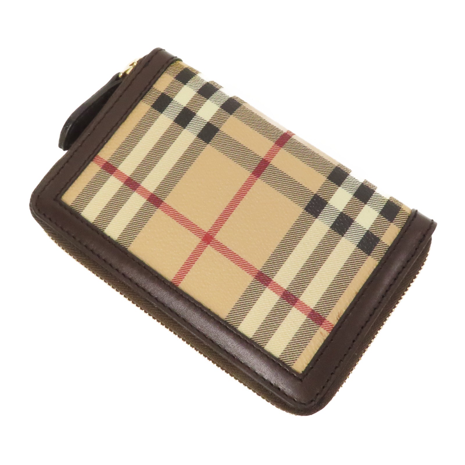 BURBERRY 塗層帆布Wallet金扣錢包啡色