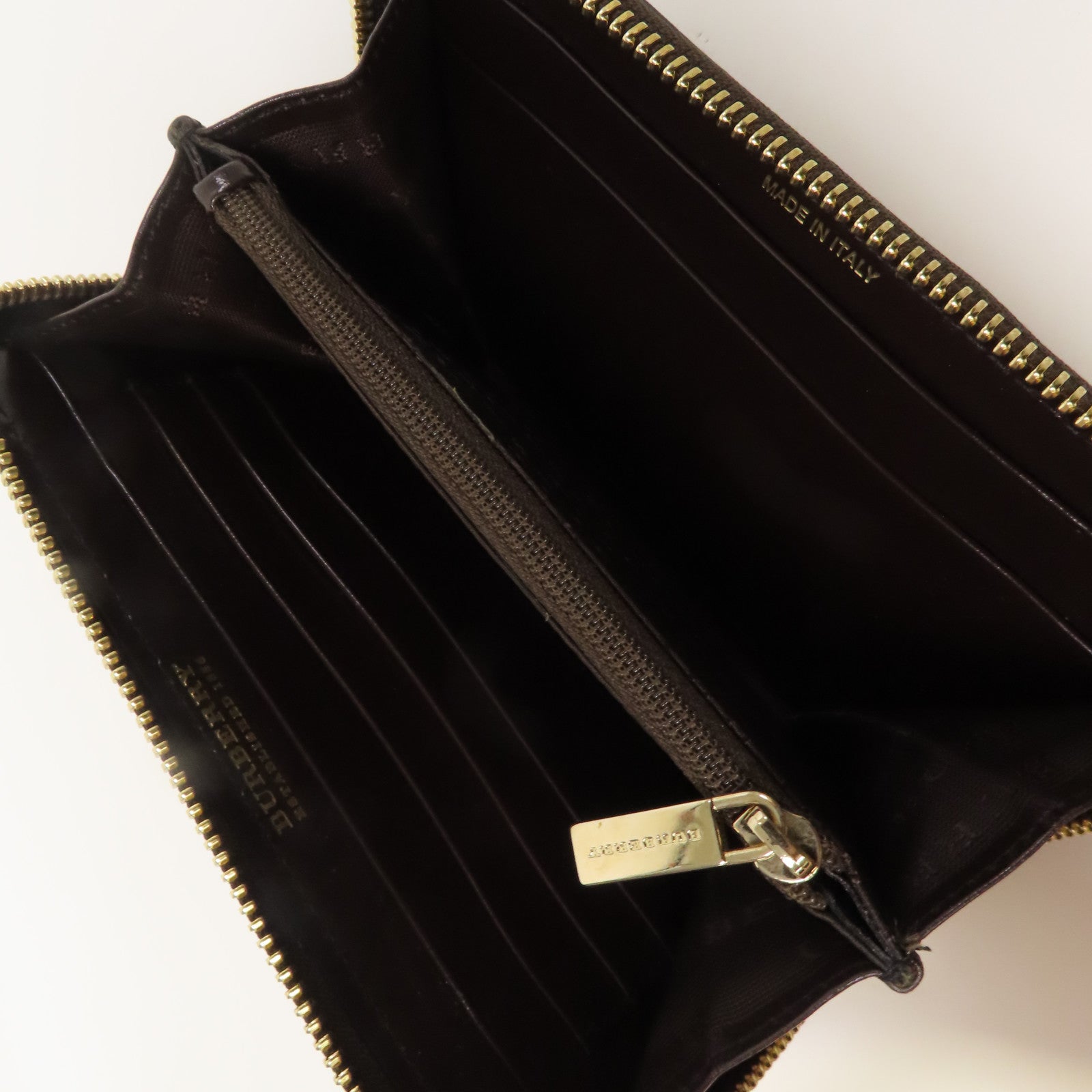 BURBERRY 塗層帆布Wallet金扣錢包啡色