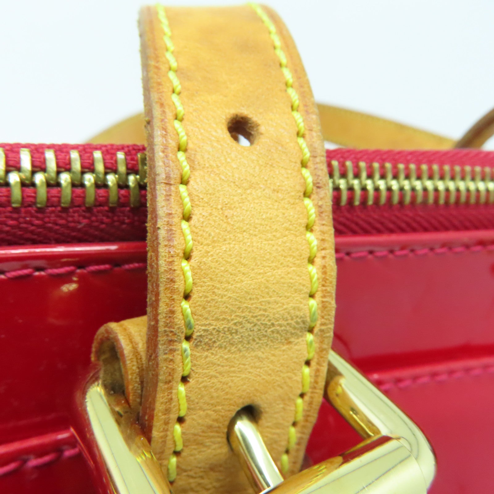 LOUIS VUITTON Vernis Rosewood Avenue金扣手挽袋/肩背袋紅色