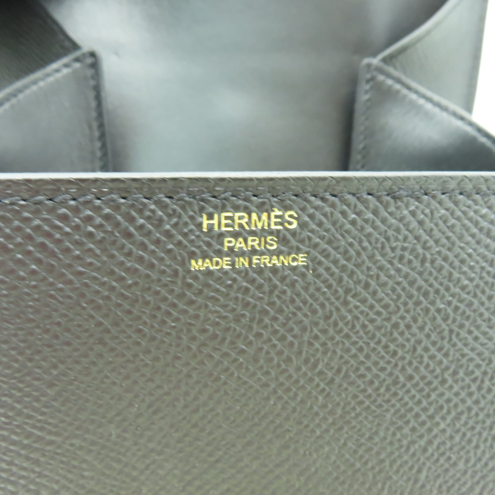 HERMES Veau Epsom皮革Della Cavalleria Mini金扣肩背袋黑色
