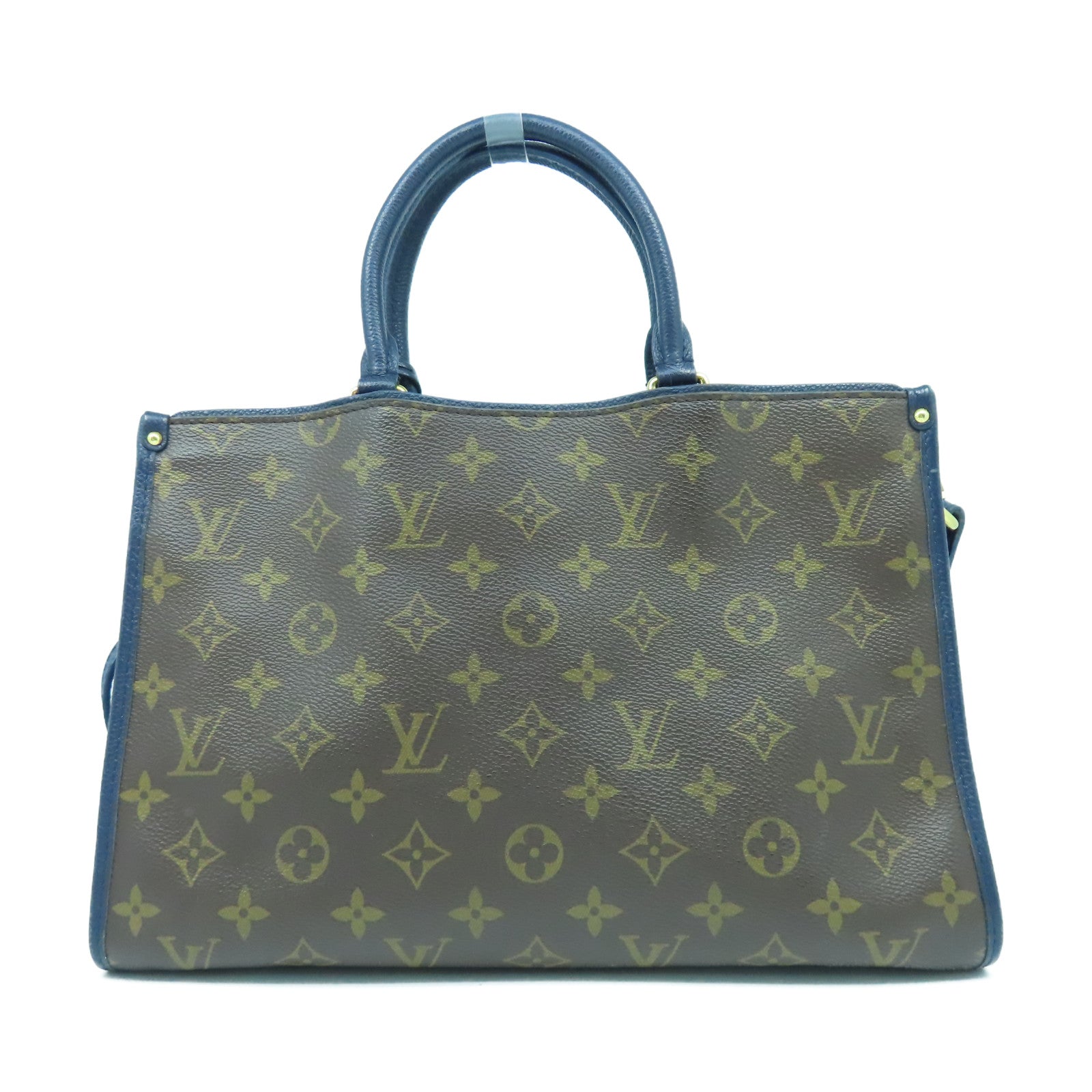 LOUIS VUITTON Monogram Popincourt MM金扣手挽肩背兩用袋啡色/藍色