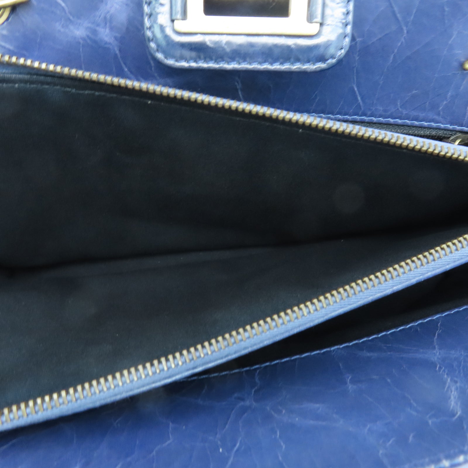 CHANEL 【激減優惠】牛皮皮革Shoulder Bag金扣鏈帶肩背袋藍色