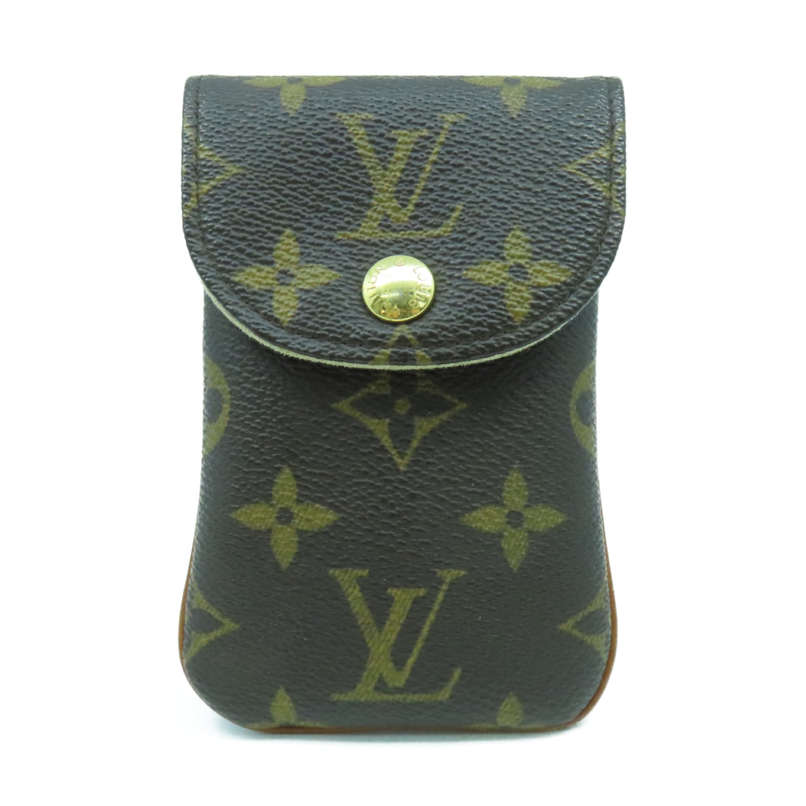 LOUIS VUITTON Monogram Case金扣手拿包啡色