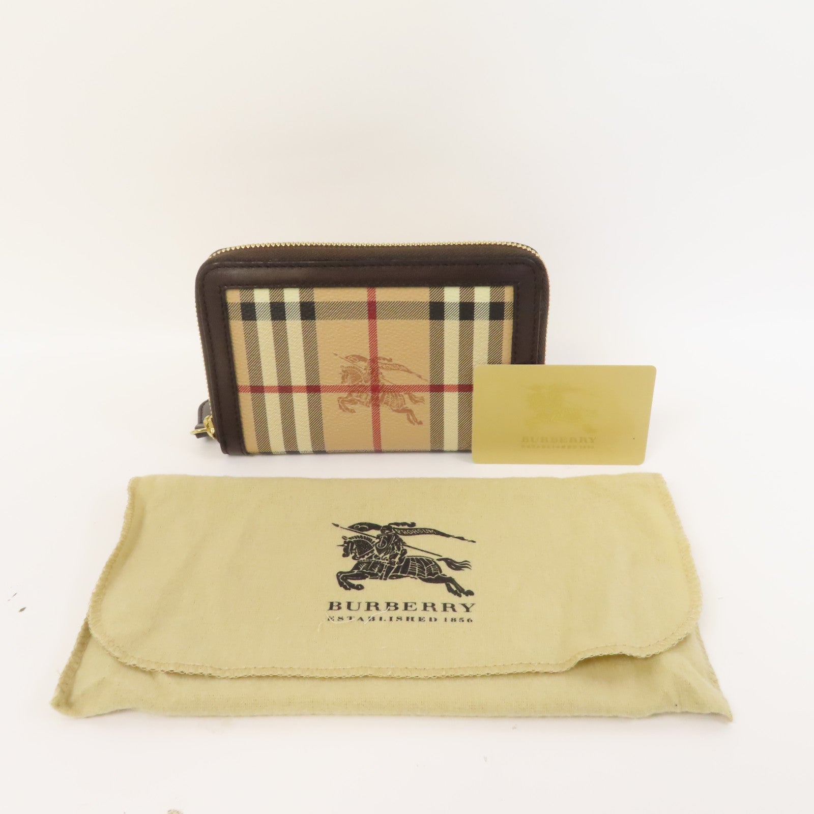 BURBERRY 塗層帆布Wallet金扣錢包啡色