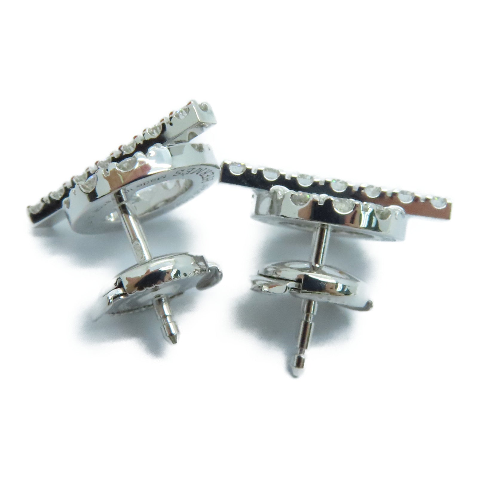 HERMES 18K白金Oreilles Finsse 0.92ct鑽石耳環
