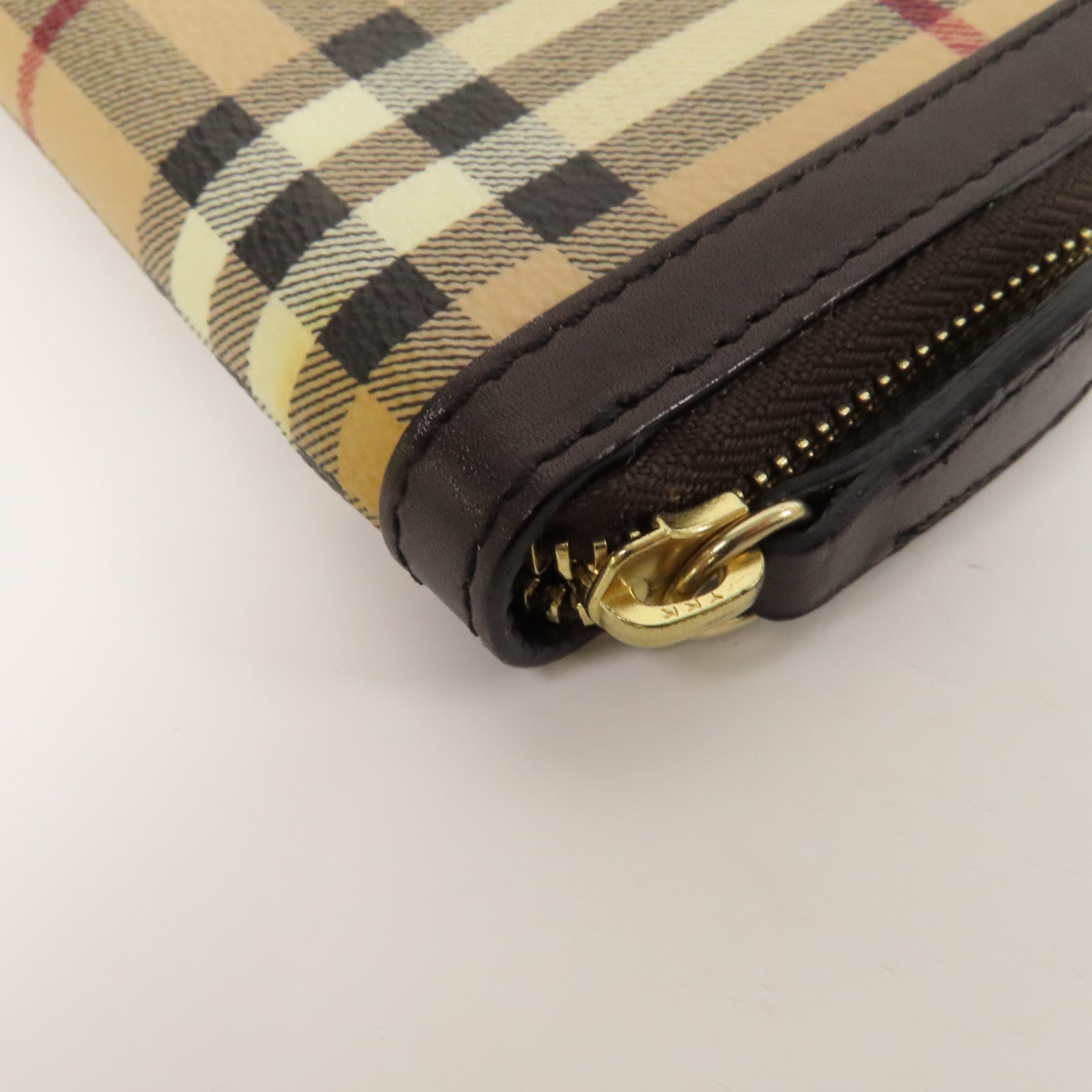 BURBERRY 塗層帆布Wallet金扣錢包啡色