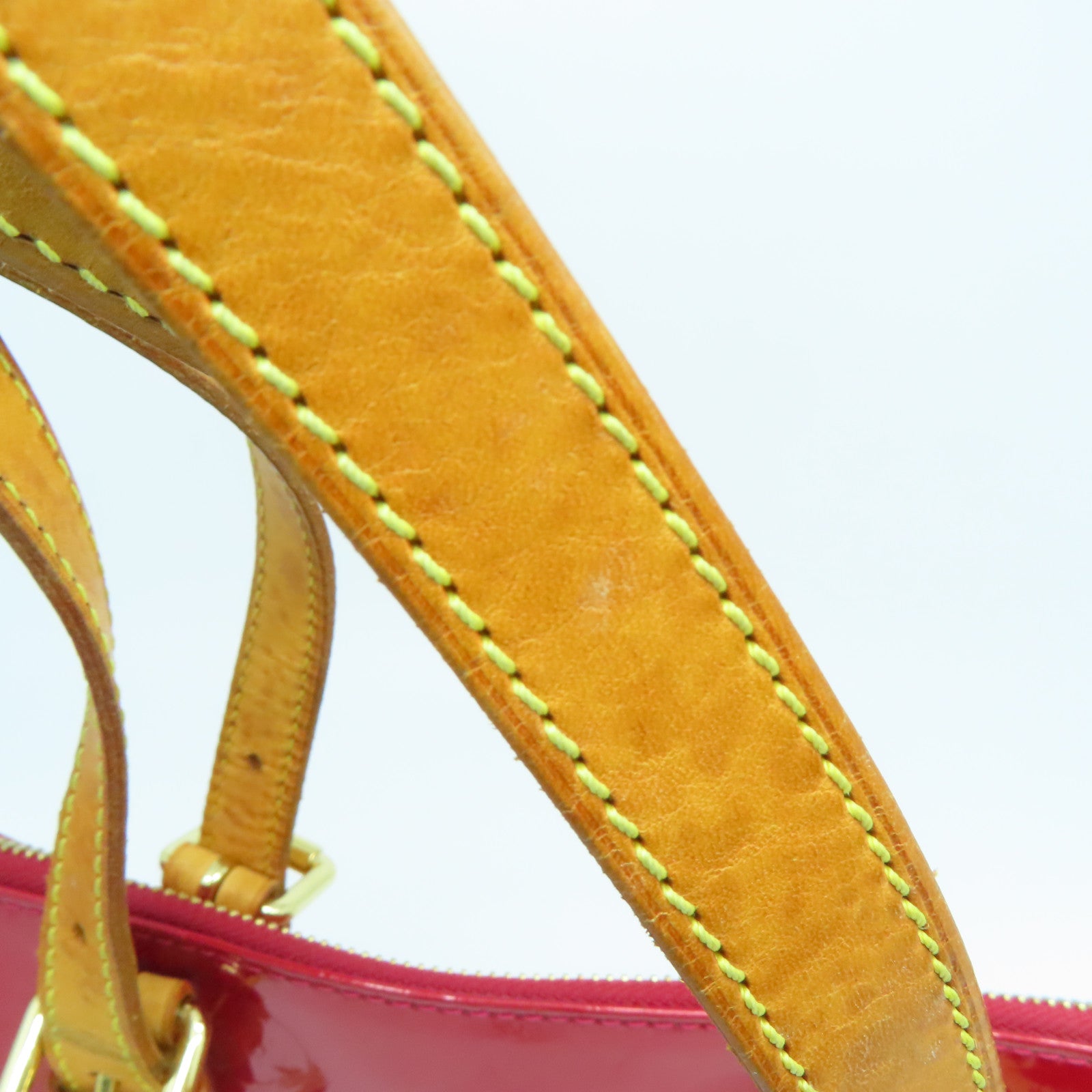 LOUIS VUITTON Vernis Rosewood Avenue金扣手挽袋/肩背袋紅色