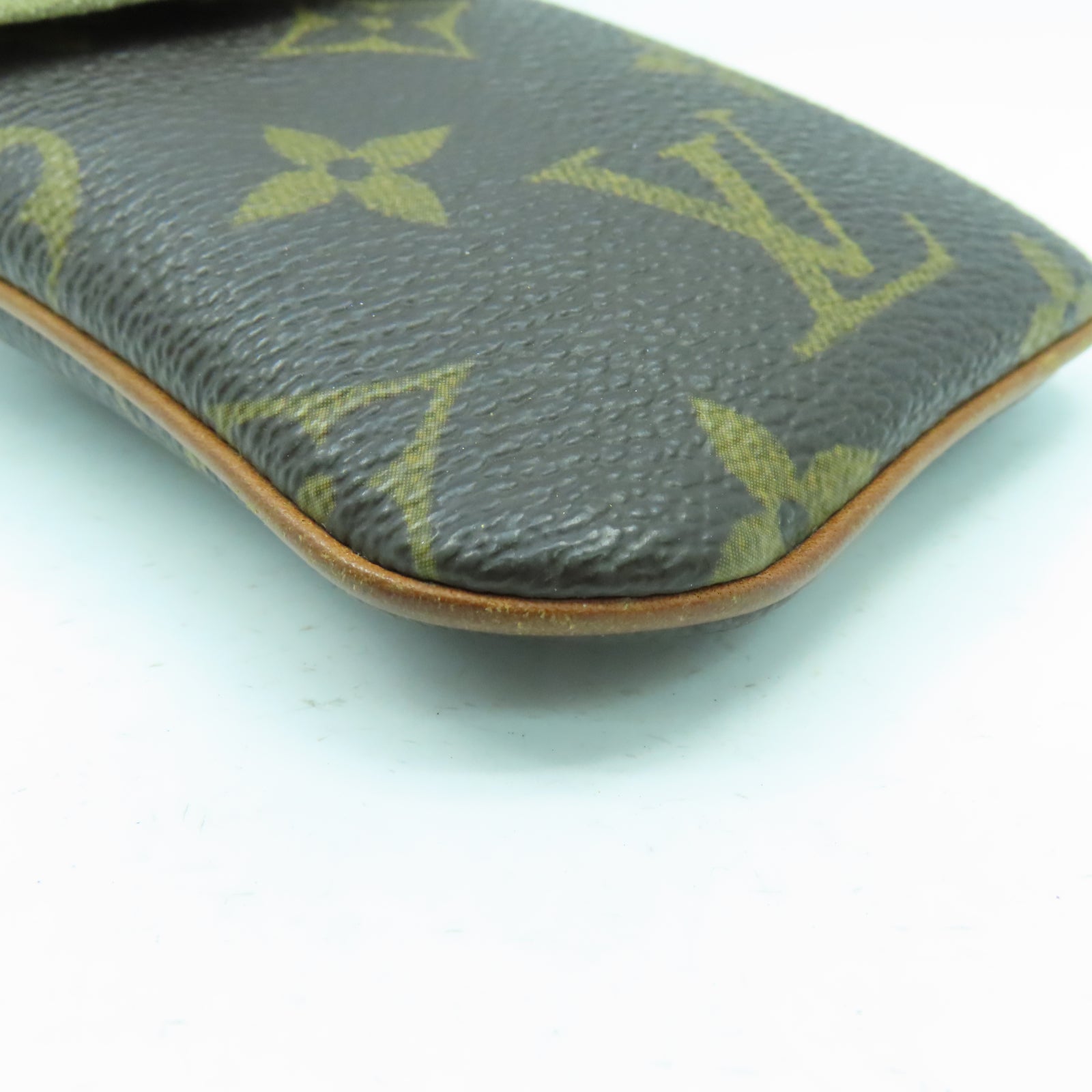 LOUIS VUITTON Monogram Case金扣手拿包啡色