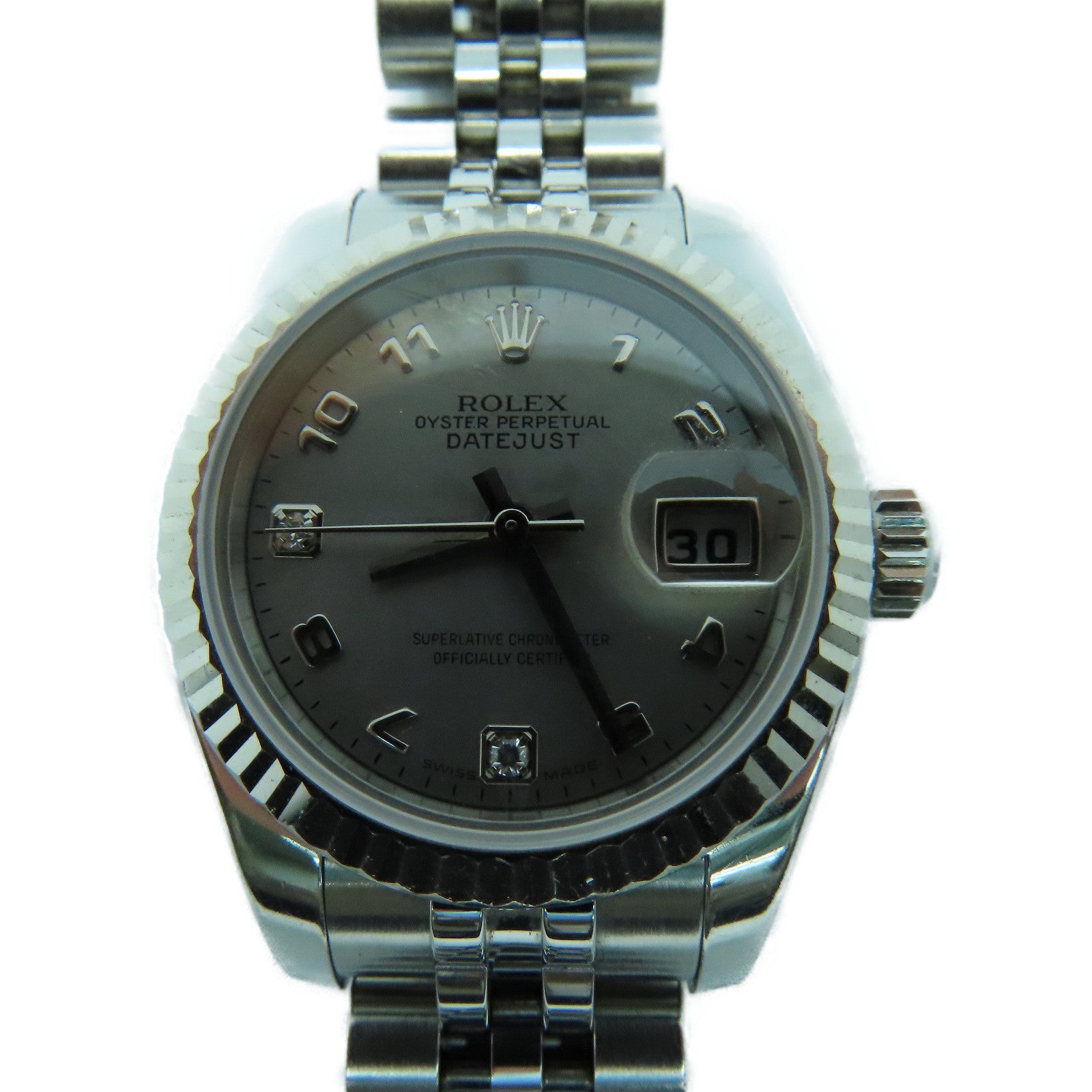 ROLEX 18K白金Datejust 2005不锈钢手表自动机芯灰色
