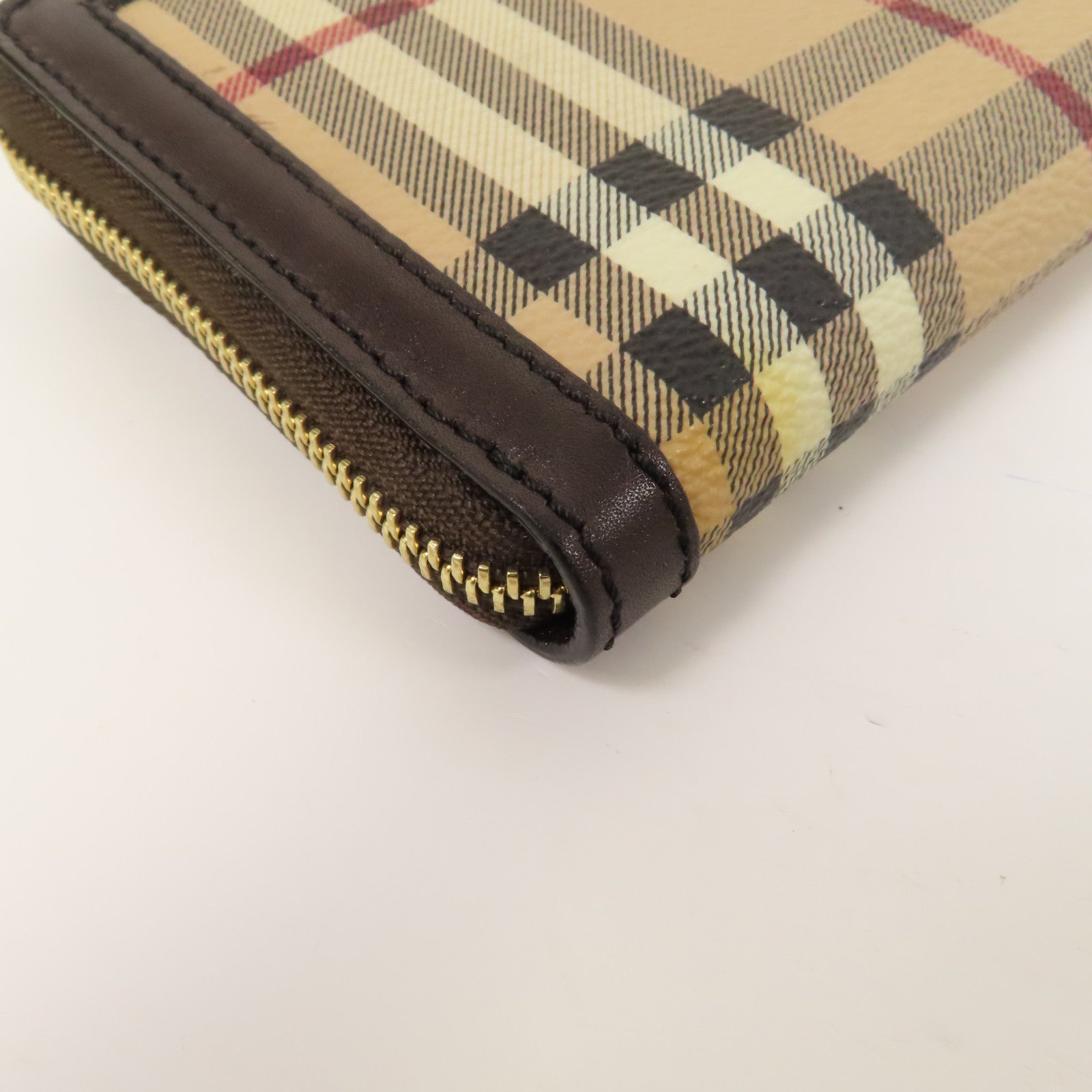 BURBERRY 塗層帆布Wallet金扣錢包啡色
