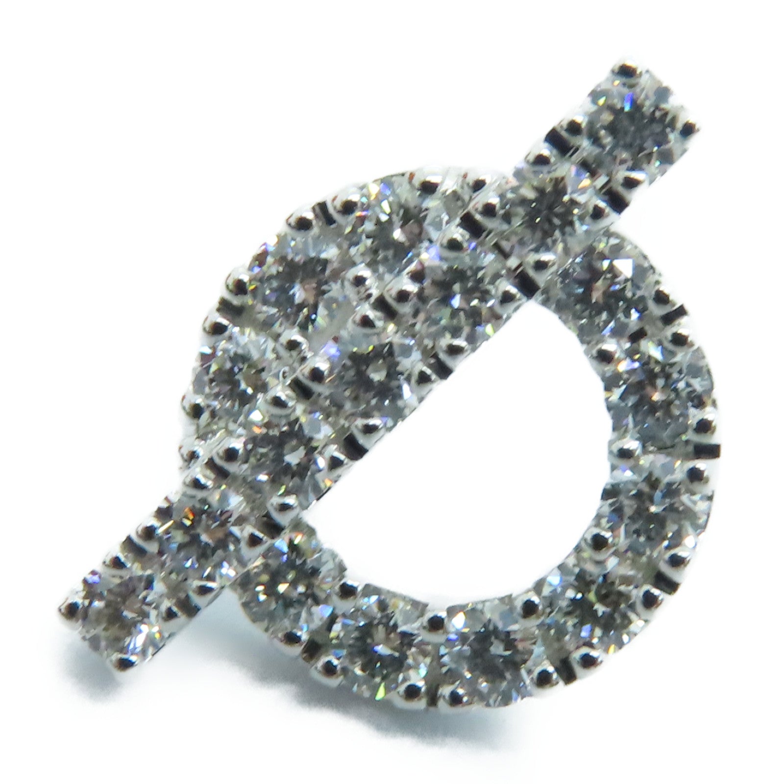 HERMES 18K白金Oreilles Finsse 0.92ct鑽石耳環