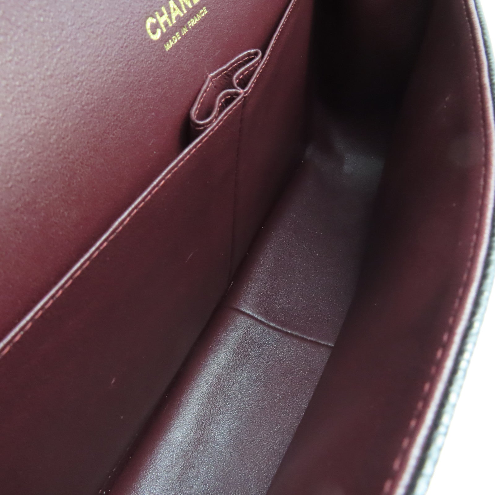 CHANEL 菱格Caviar皮革Jumbo Shoulder Bag金扣鏈帶肩背袋黑色