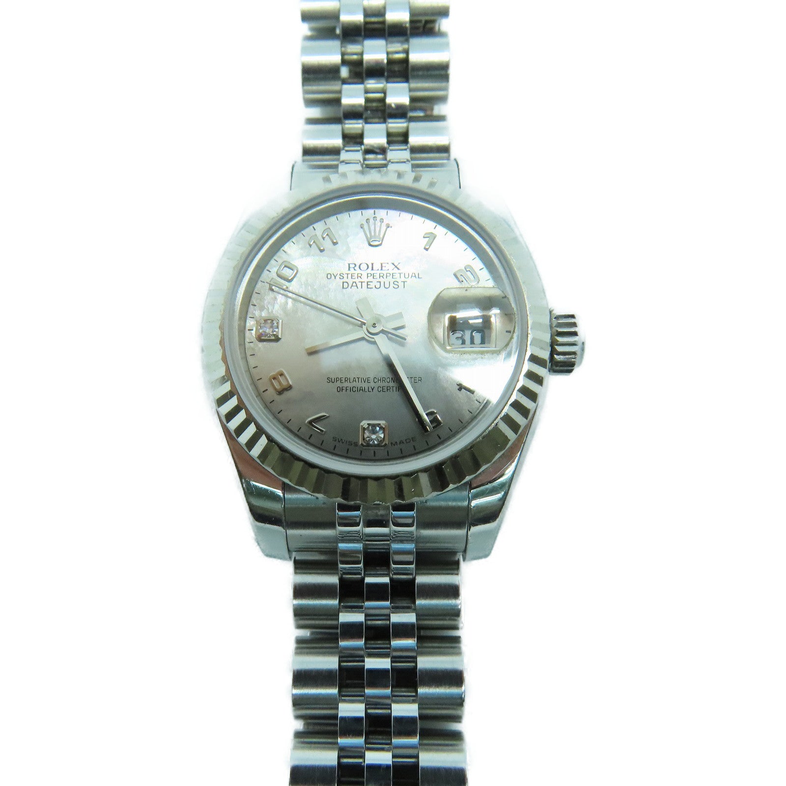 ROLEX 18K白金Datejust 2005不锈钢手表自动机芯灰色