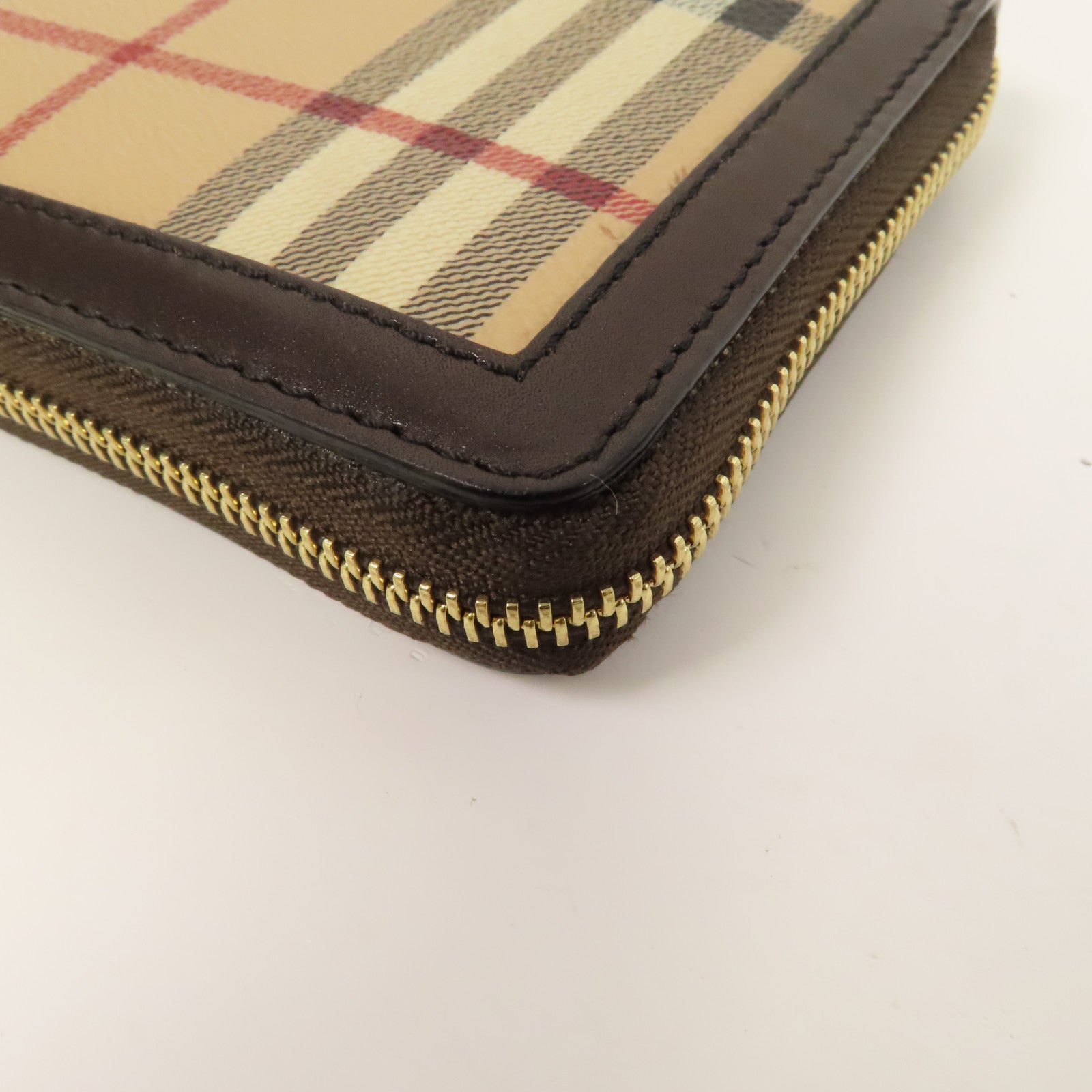 BURBERRY 塗層帆布Wallet金扣錢包啡色
