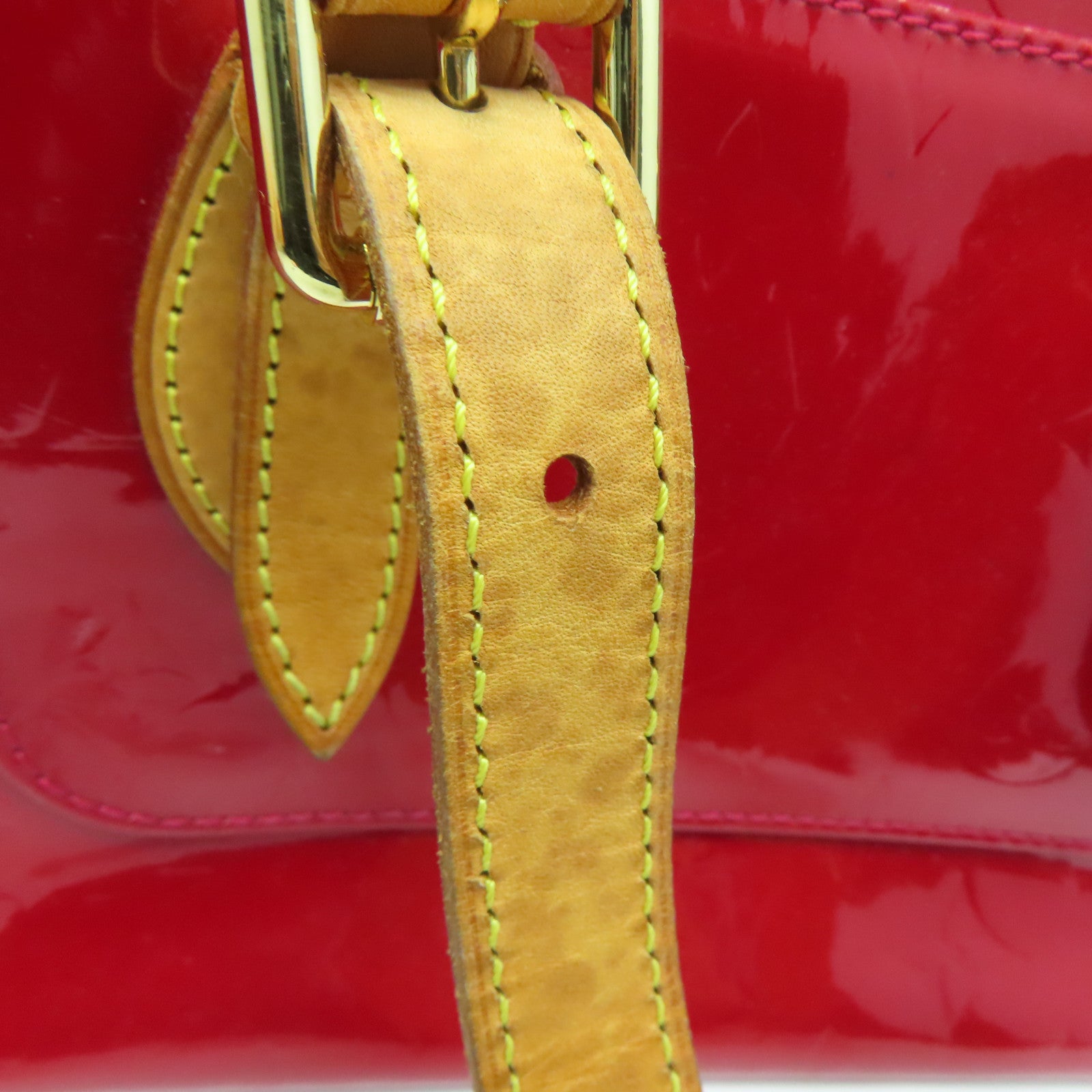 LOUIS VUITTON Vernis Rosewood Avenue金扣手挽袋/肩背袋紅色