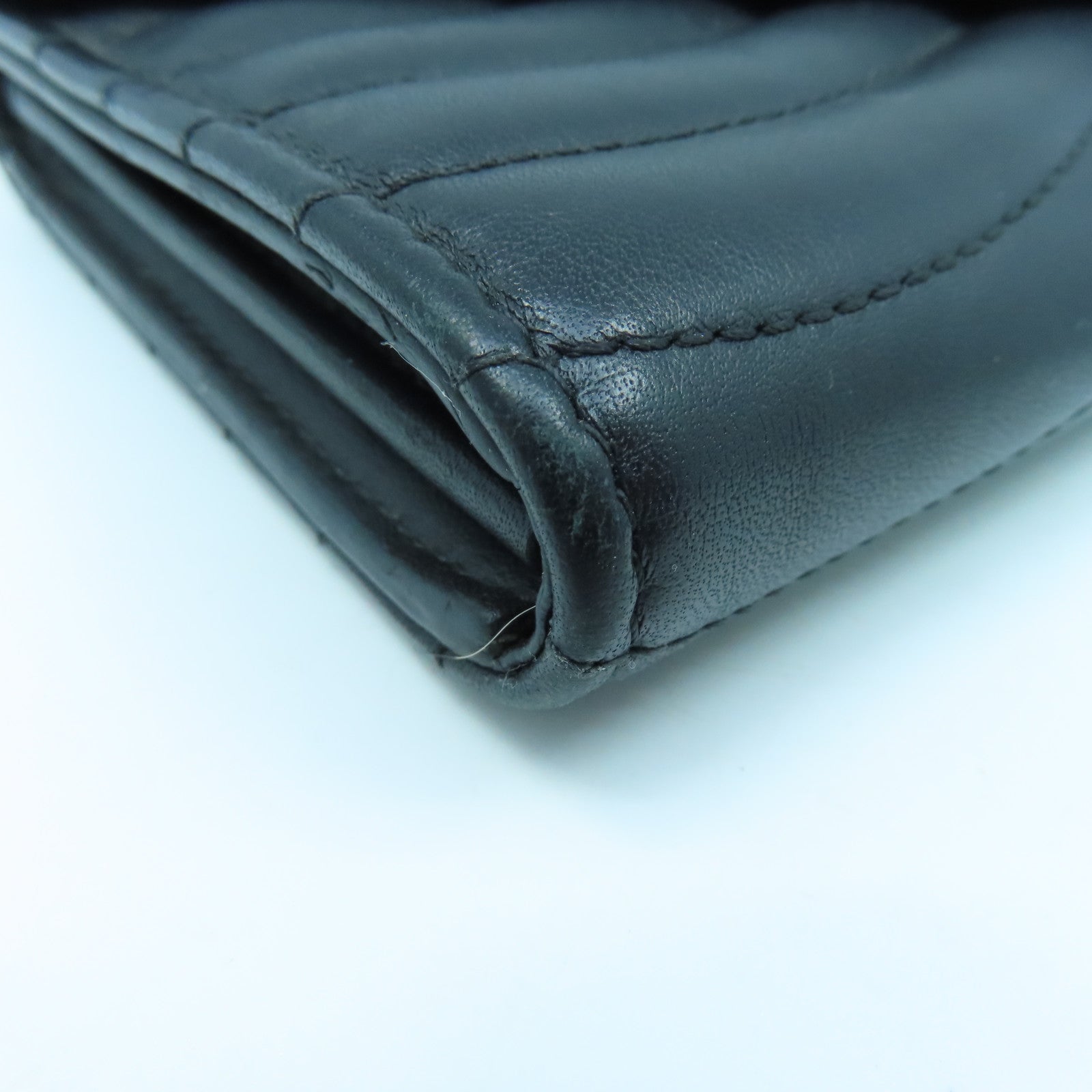 LOUIS VUITTON 牛皮皮革New Wave Long Wallet金扣長錢包黑色
