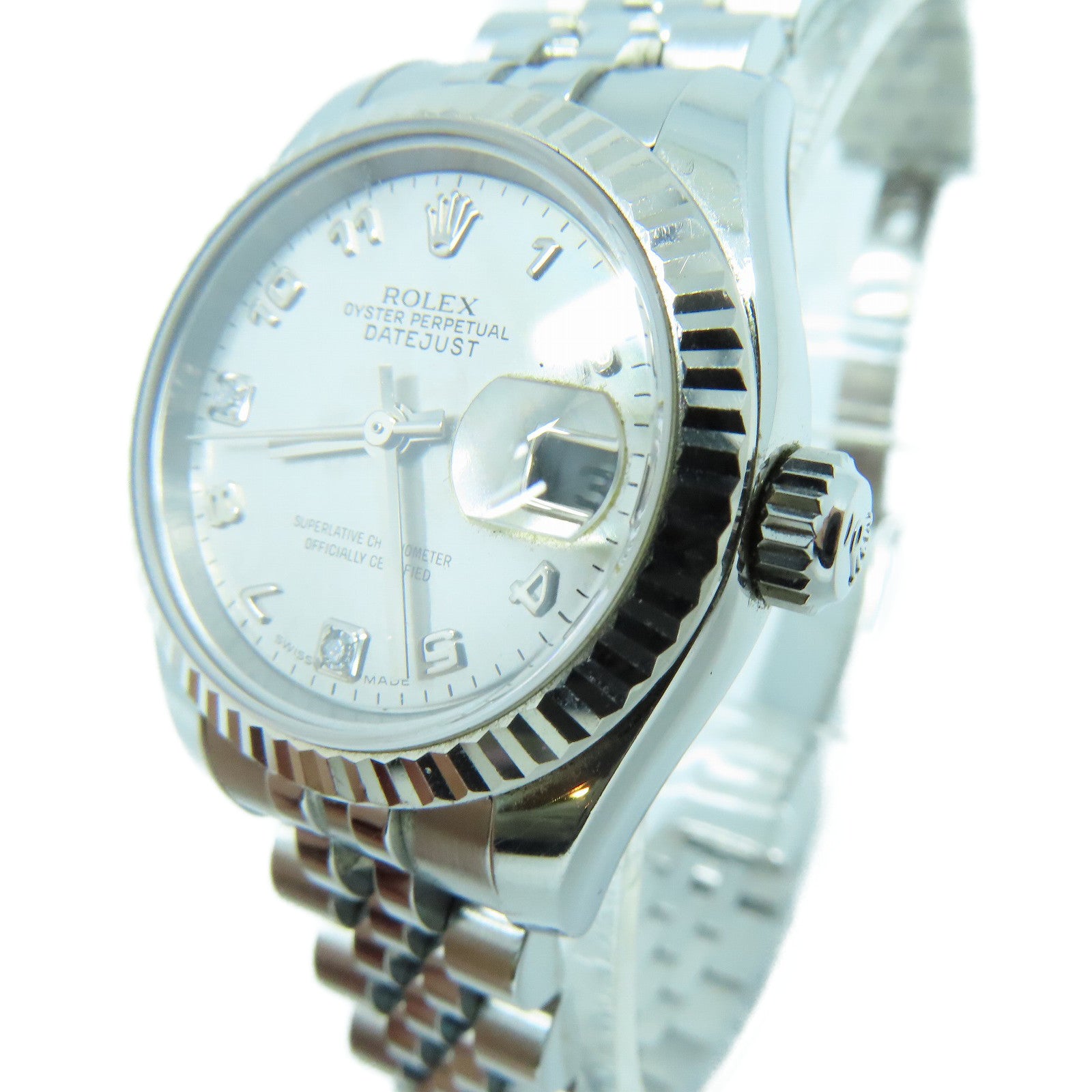 ROLEX 18K白金Datejust 2005不锈钢手表自动机芯灰色
