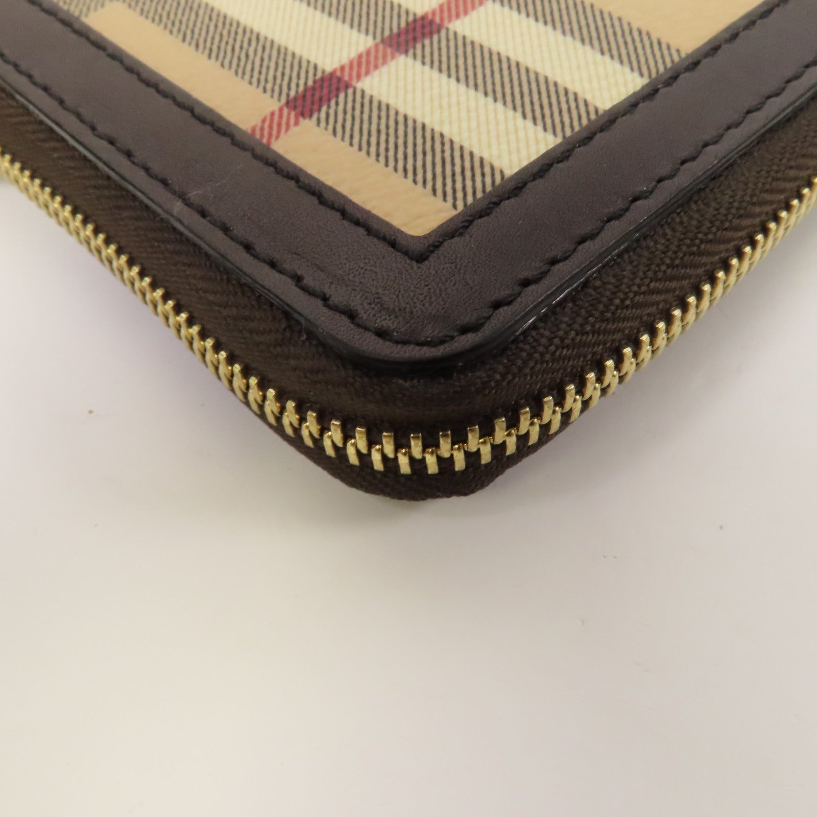 BURBERRY 塗層帆布Wallet金扣錢包啡色