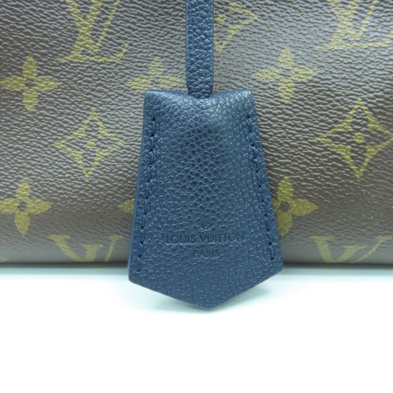LOUIS VUITTON Monogram Popincourt MM金扣手挽肩背兩用袋啡色/藍色