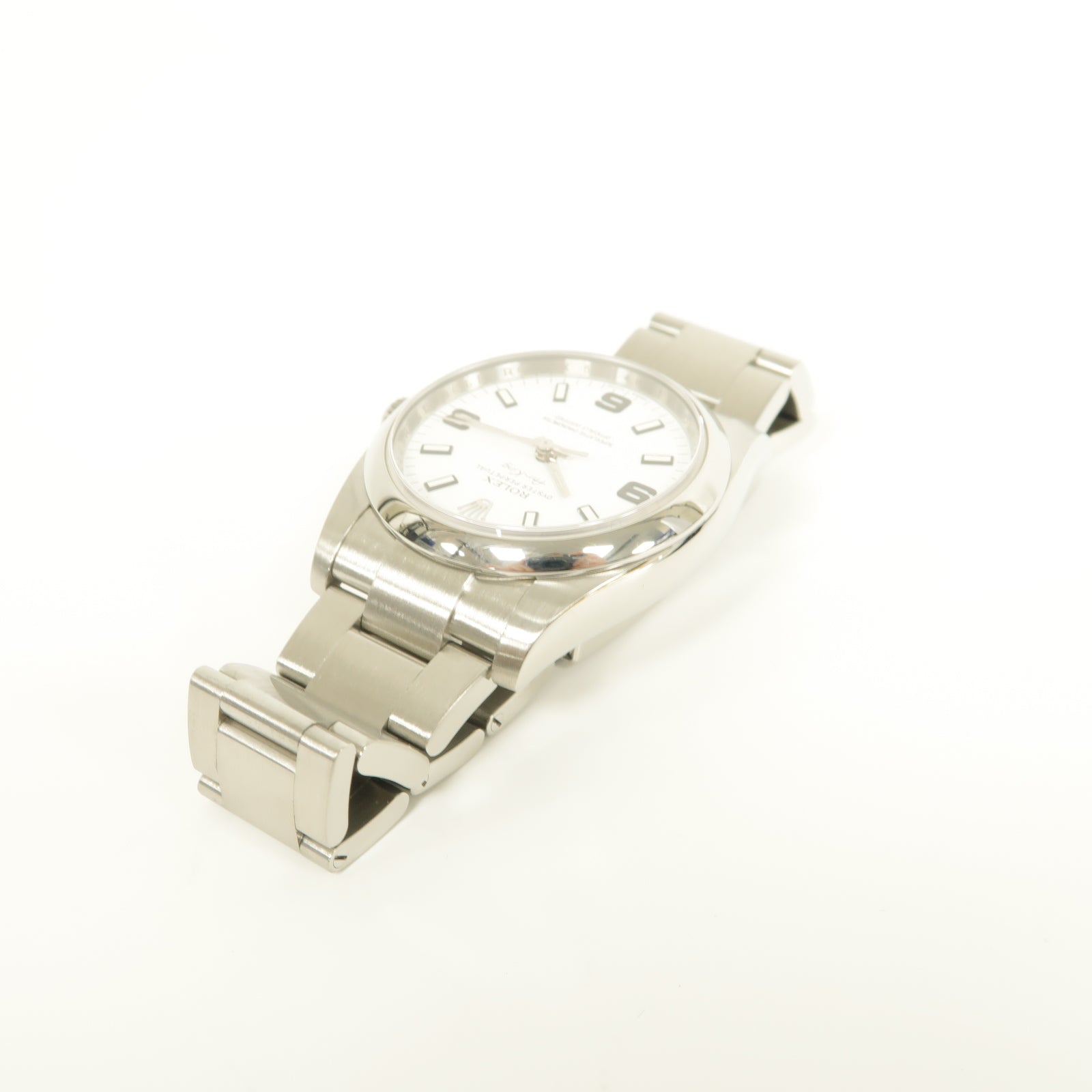 ROLEX Oyster Perpetual不鏽鋼手錶自動機芯白色
