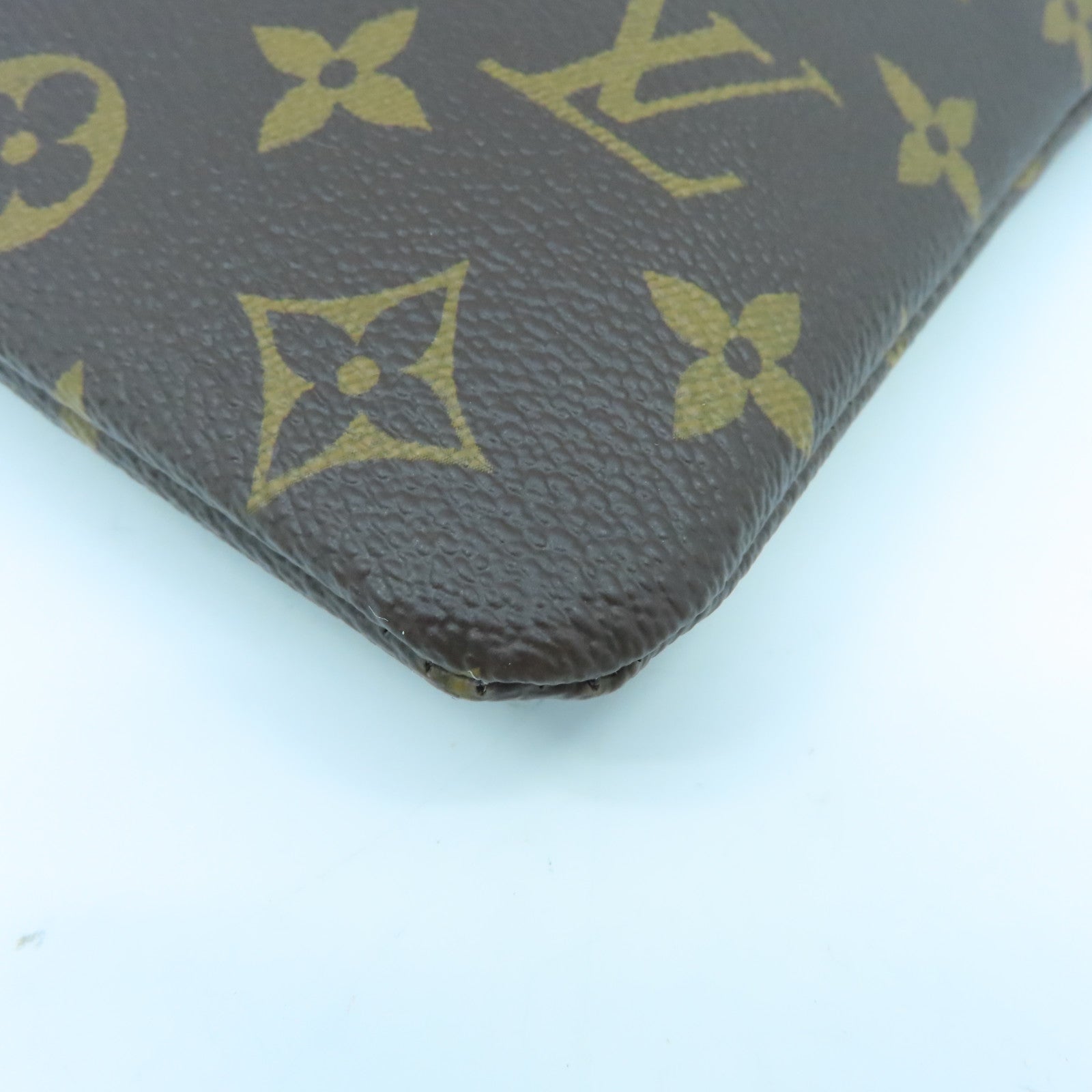 LOUIS VUITTON 【激減優惠】Monogram Daily Pouch金扣手拿包啡色/粉紅色
