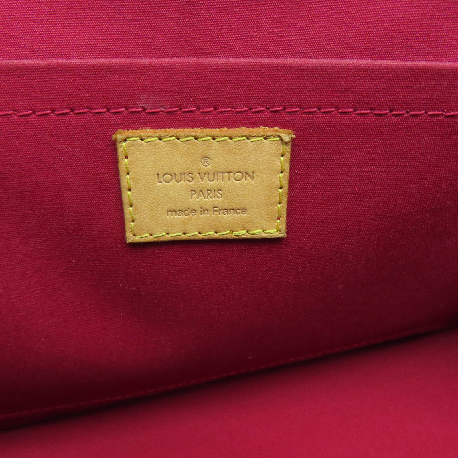 LOUIS VUITTON Vernis Rosewood Avenue金扣手挽袋/肩背袋紅色