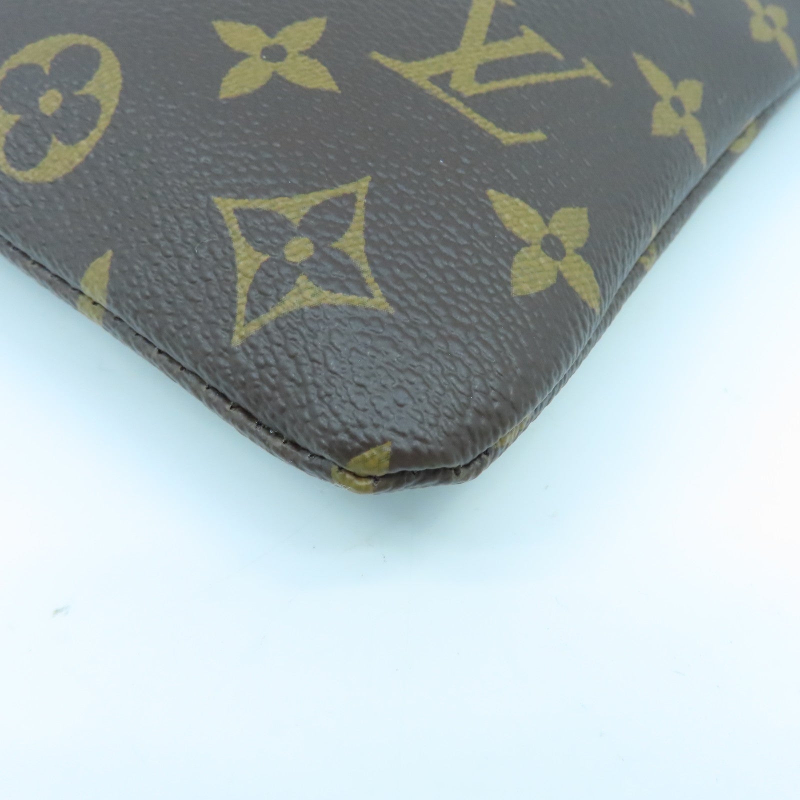 LOUIS VUITTON 【激減優惠】Monogram Daily Pouch金扣手拿包啡色/粉紅色