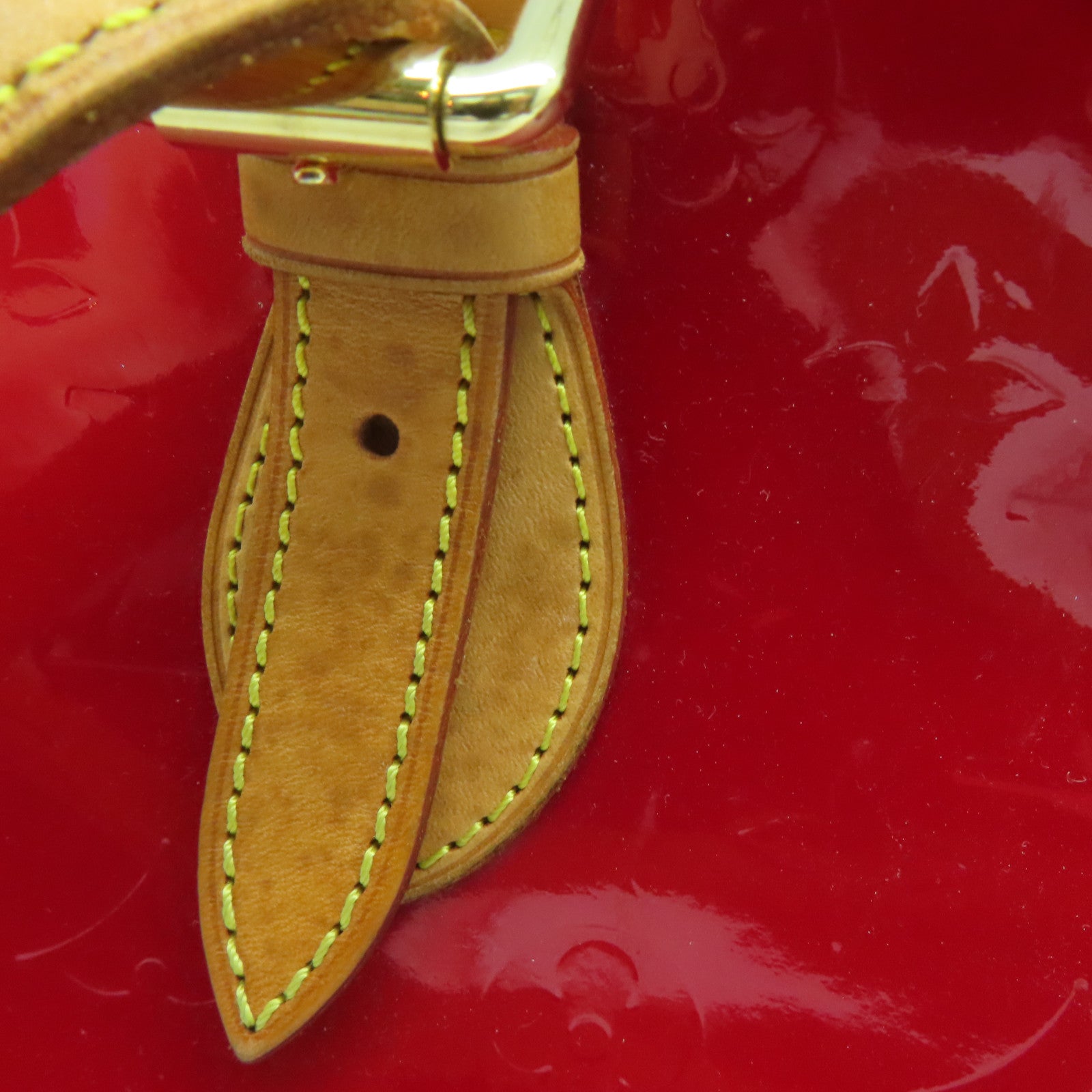 LOUIS VUITTON Vernis Rosewood Avenue金扣手挽袋/肩背袋紅色