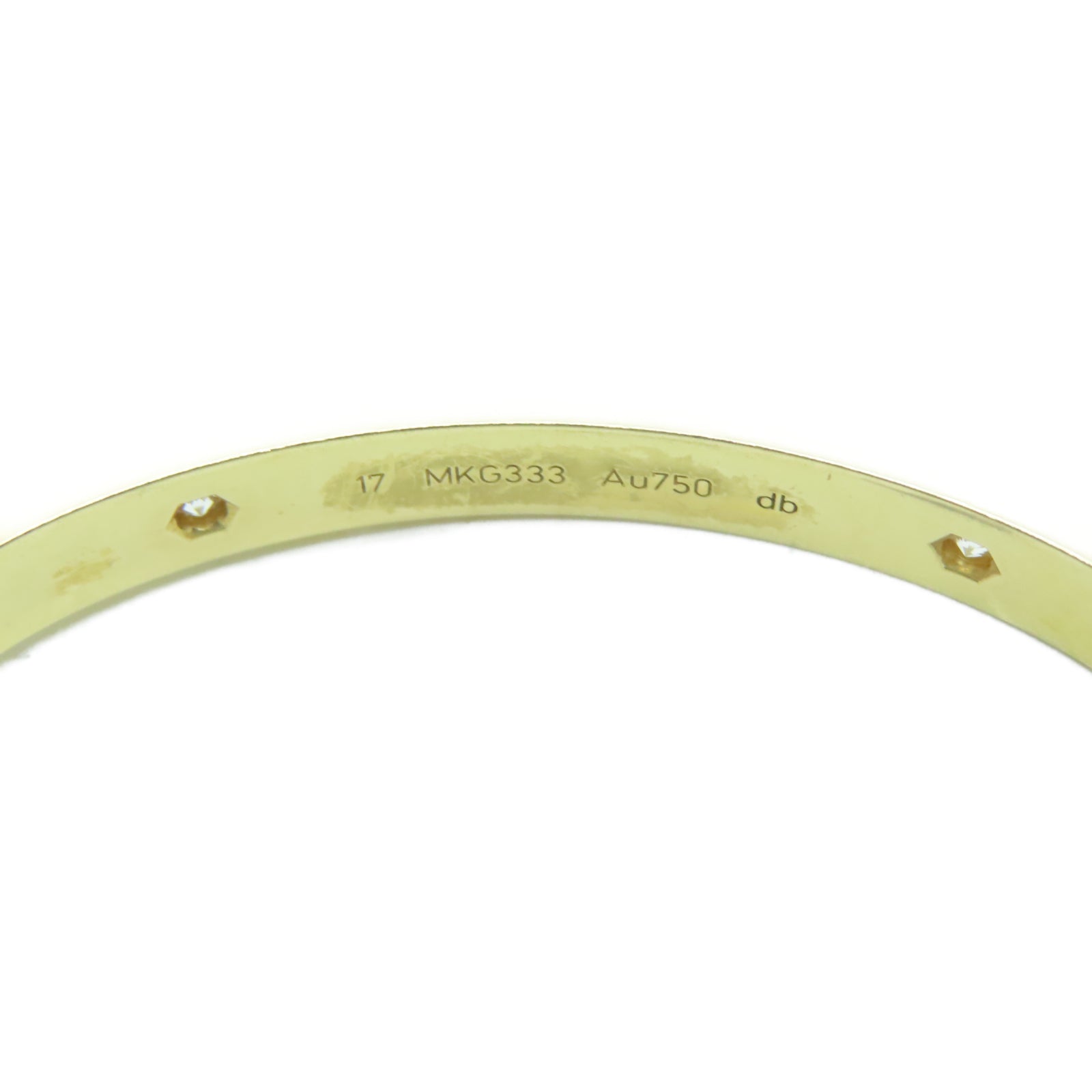 CARTIER 18K黃金Love Bracelet鑽石手環