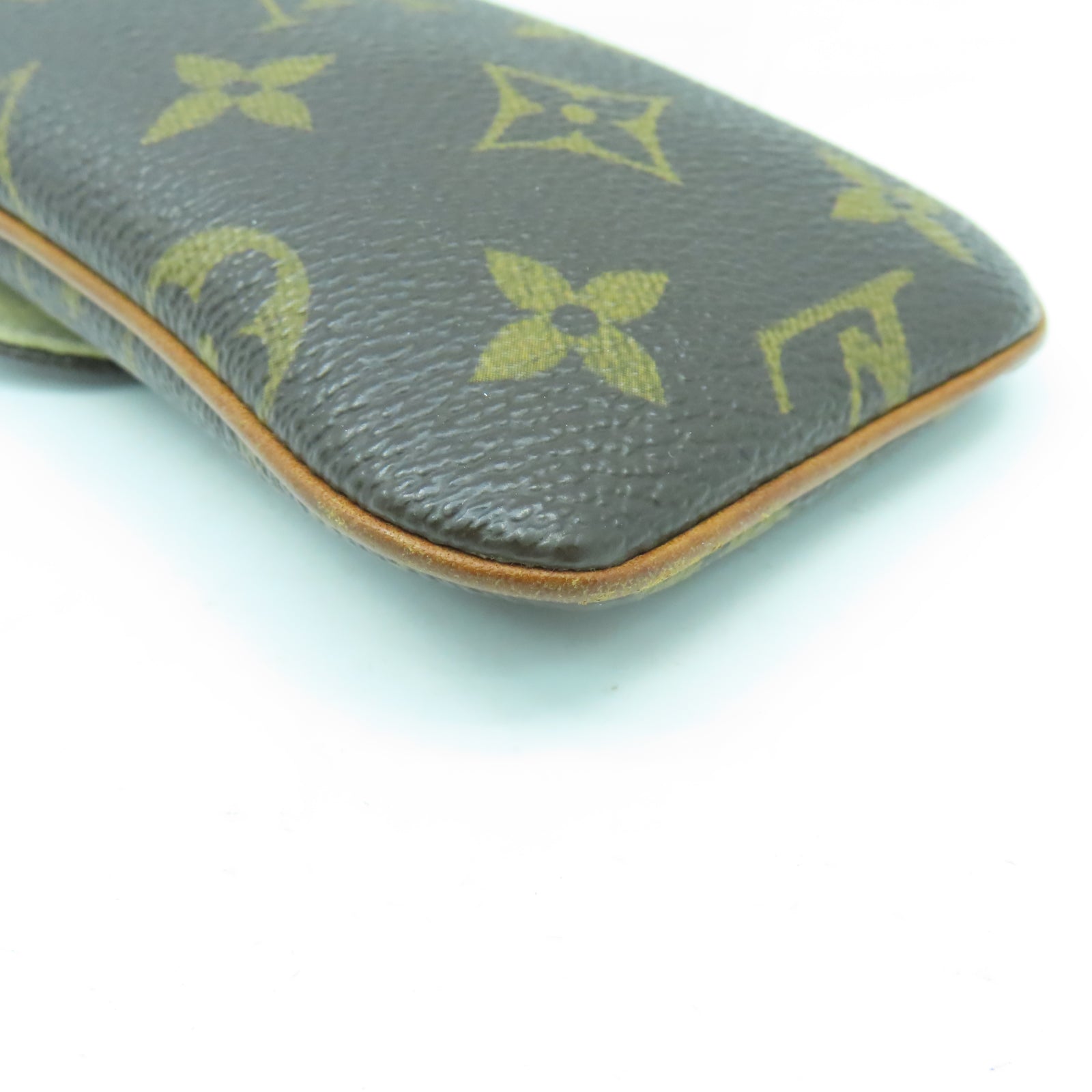 LOUIS VUITTON Monogram Case金扣手拿包啡色