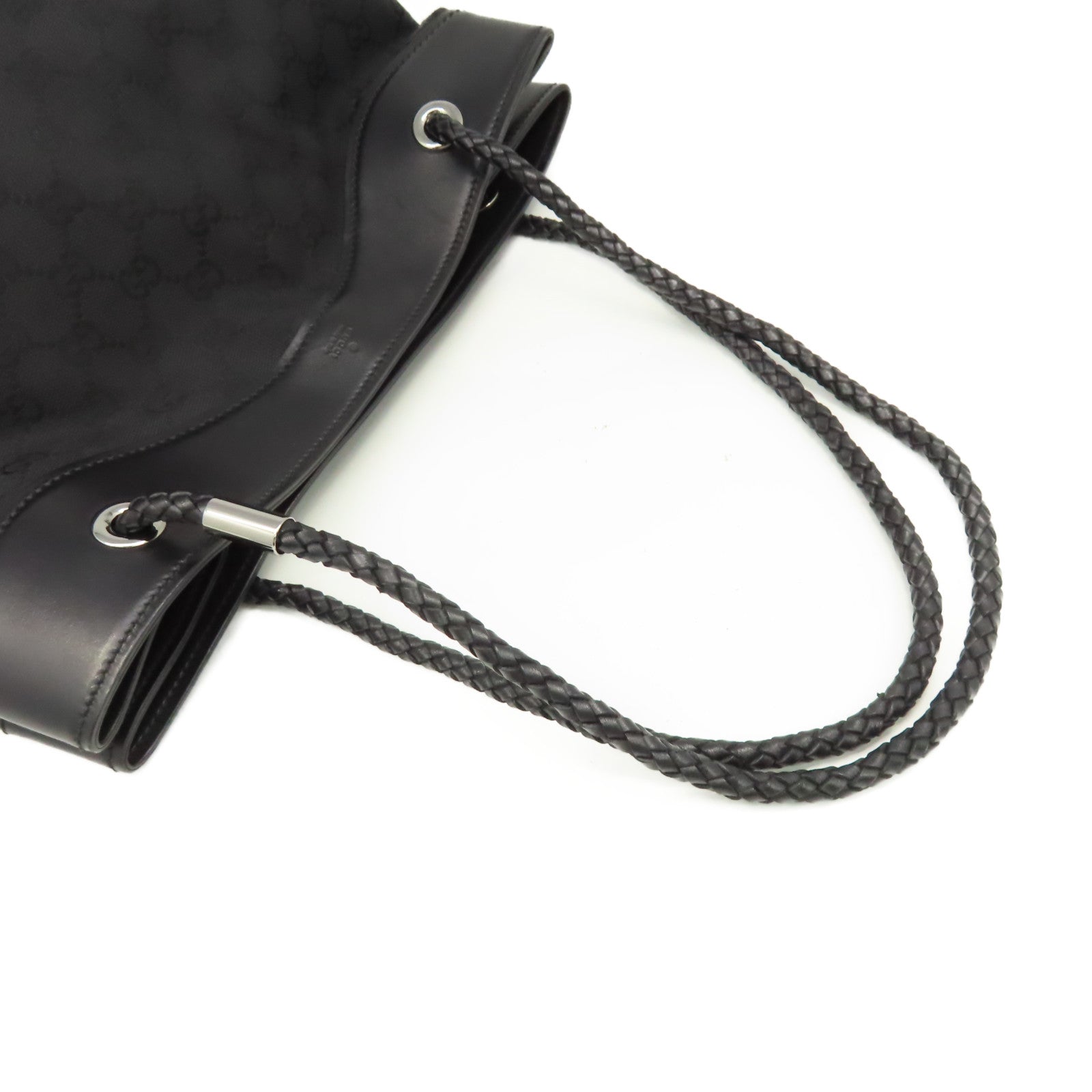 GUCCI GG帆布Shoulder Bag肩背袋黑色
