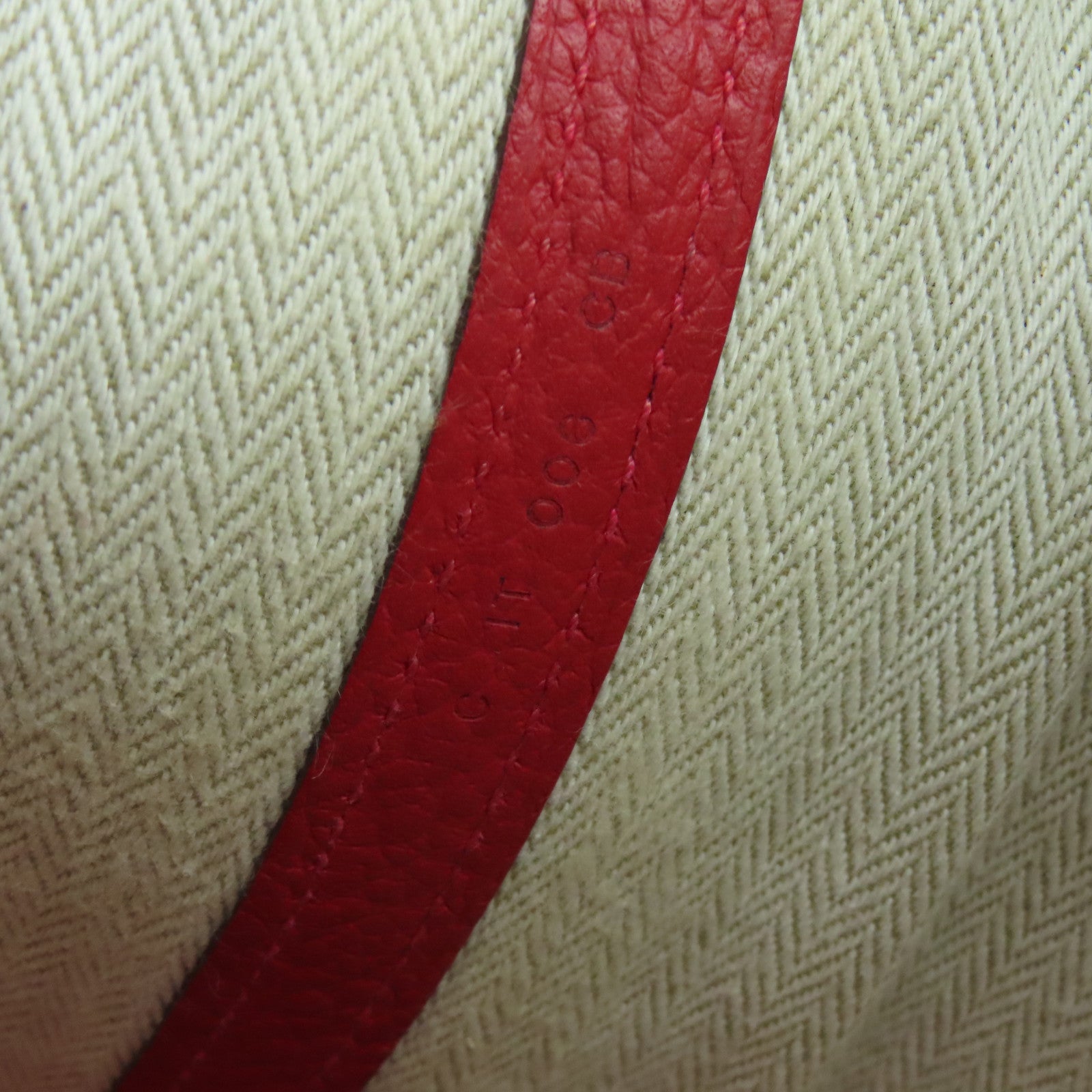 HERMES Country皮革Garden Party TPM银扣手挽袋红色Rouge Casaque Q5