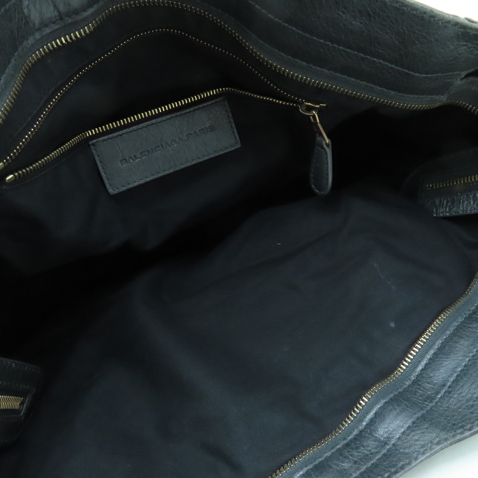 BALENCIAGA 牛皮皮革2 Way Shoulder金扣手挽肩背两用袋灰色