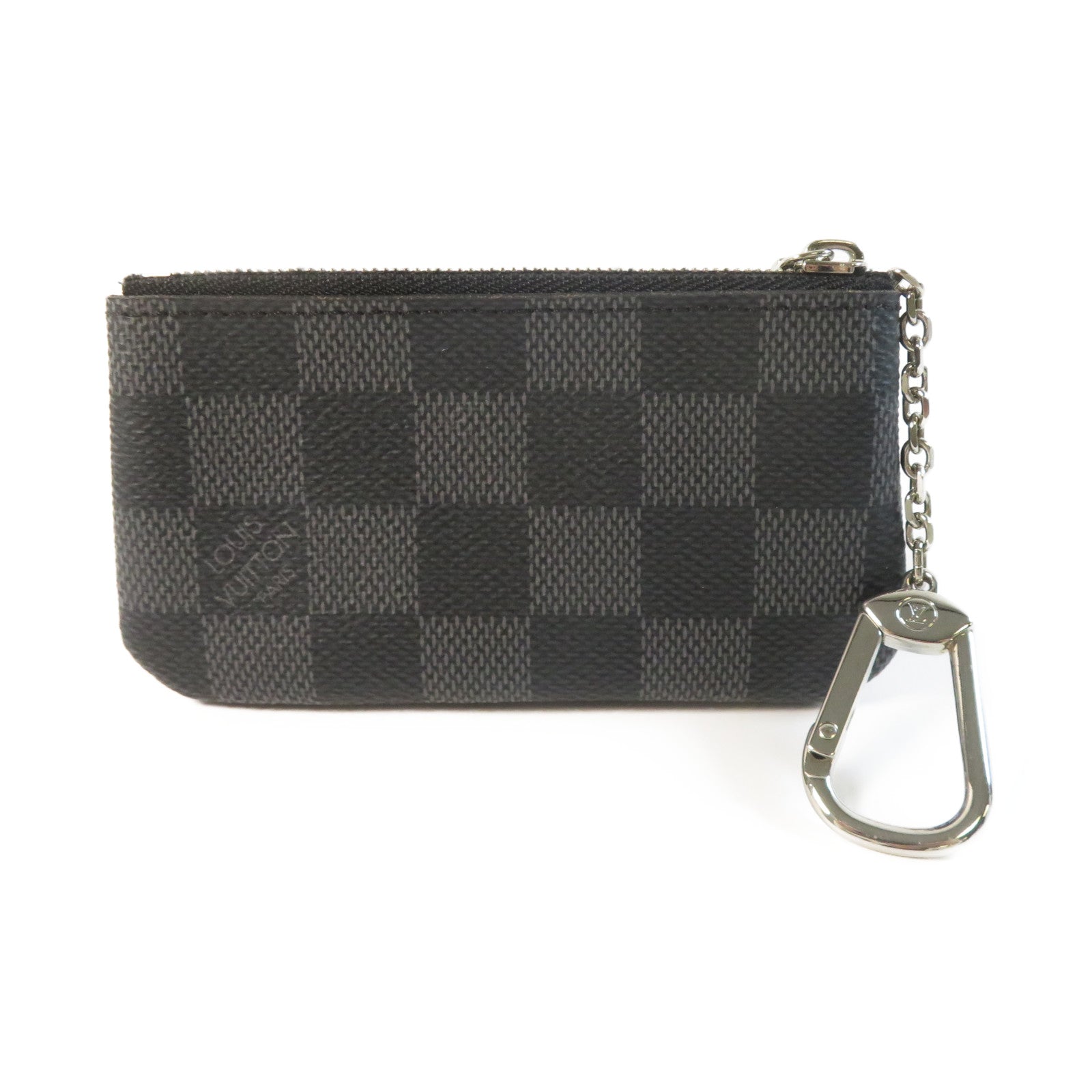 LOUIS VUITTON Damier Graphite Key Pouch銀扣鎖匙包黑色