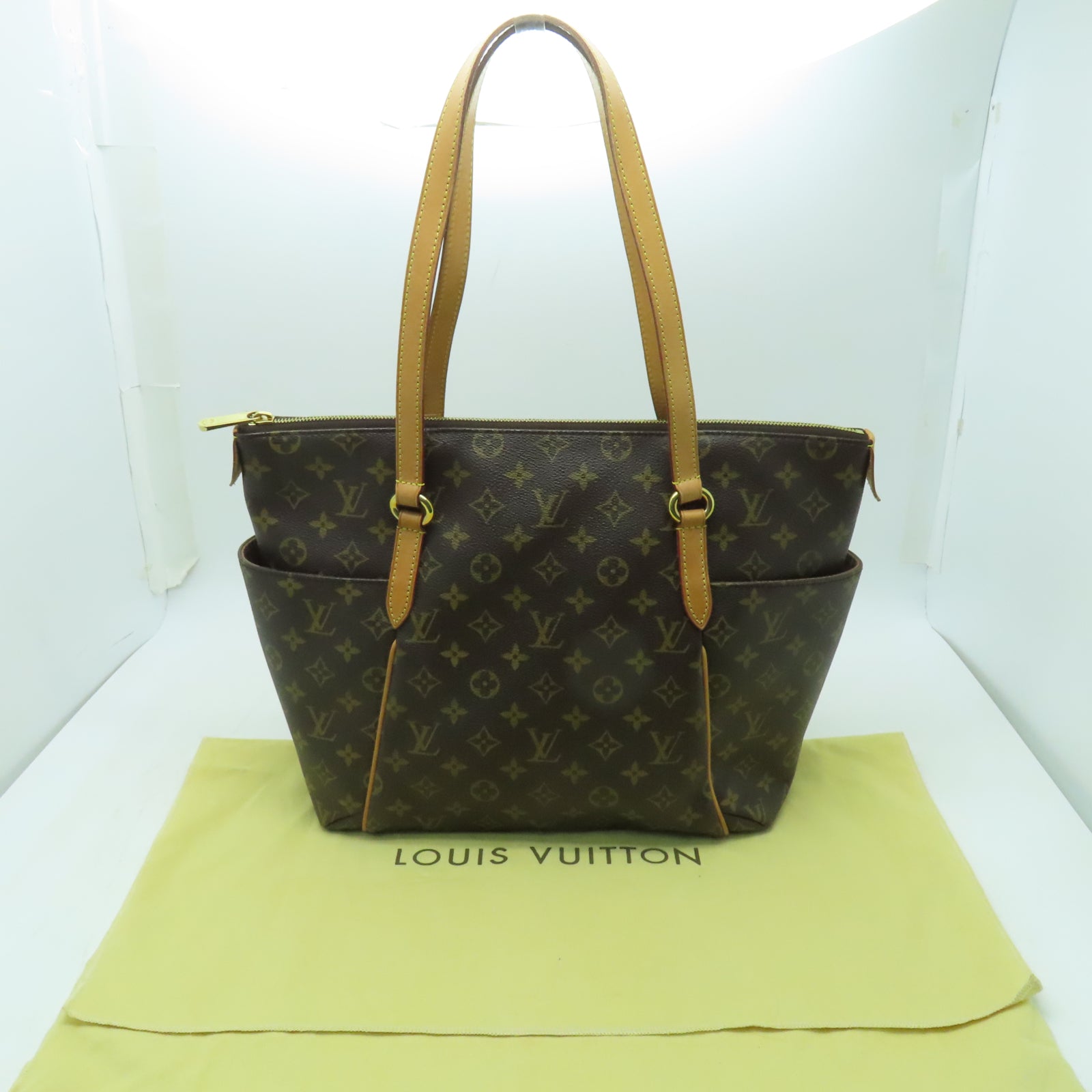 LOUIS VUITTON Monogram Totally MM金扣肩背袋啡色