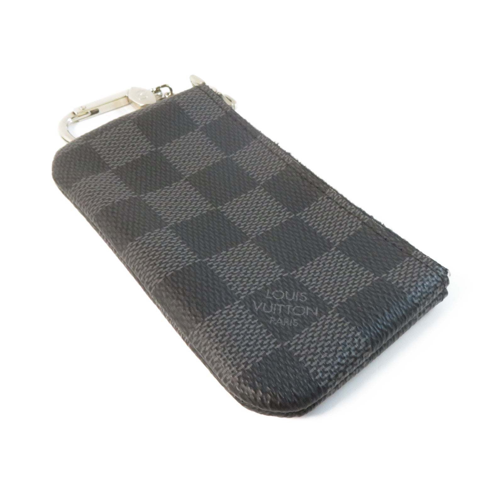 LOUIS VUITTON Damier Graphite Key Pouch銀扣鎖匙包黑色