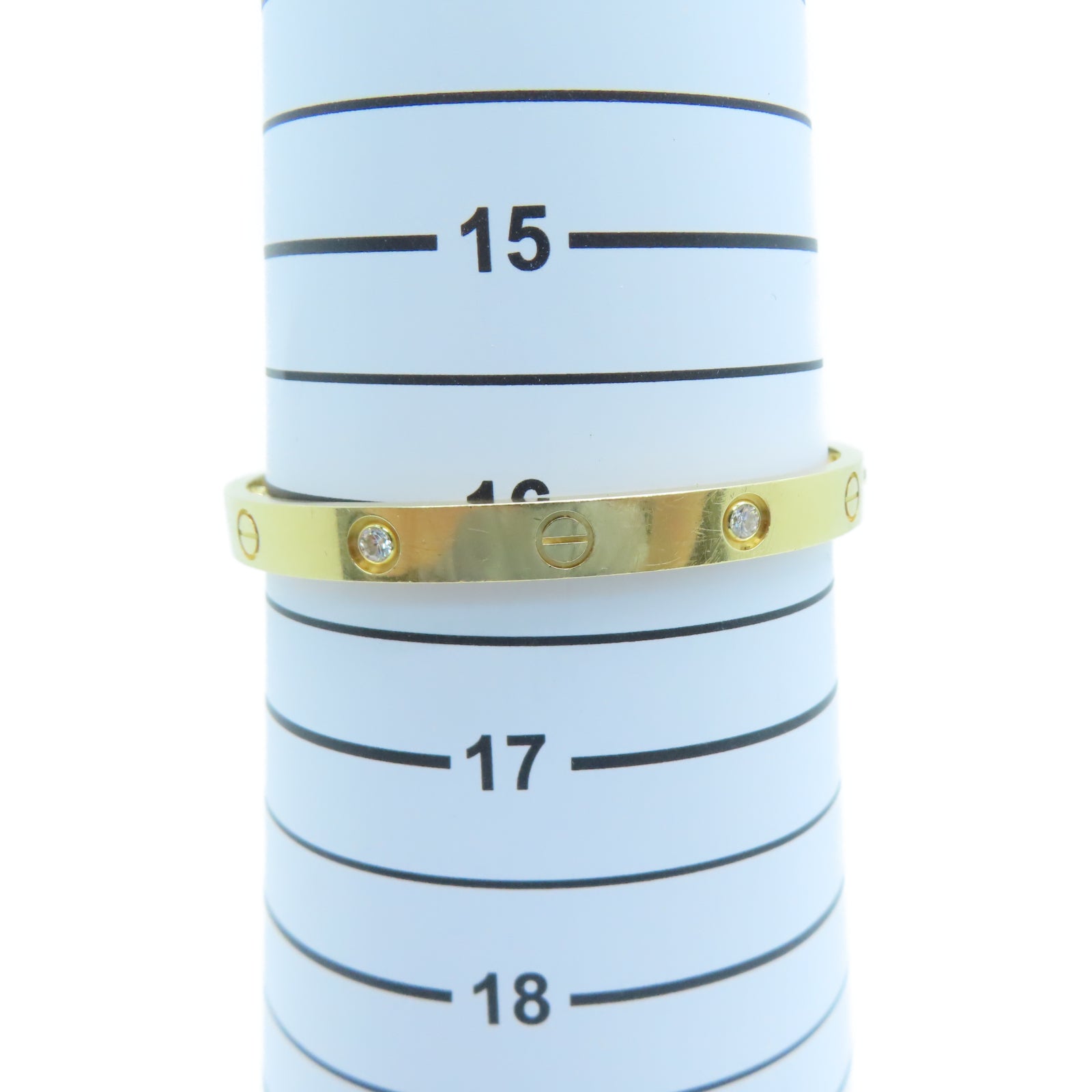 CARTIER 18K黃金Love Bracelet鑽石手環