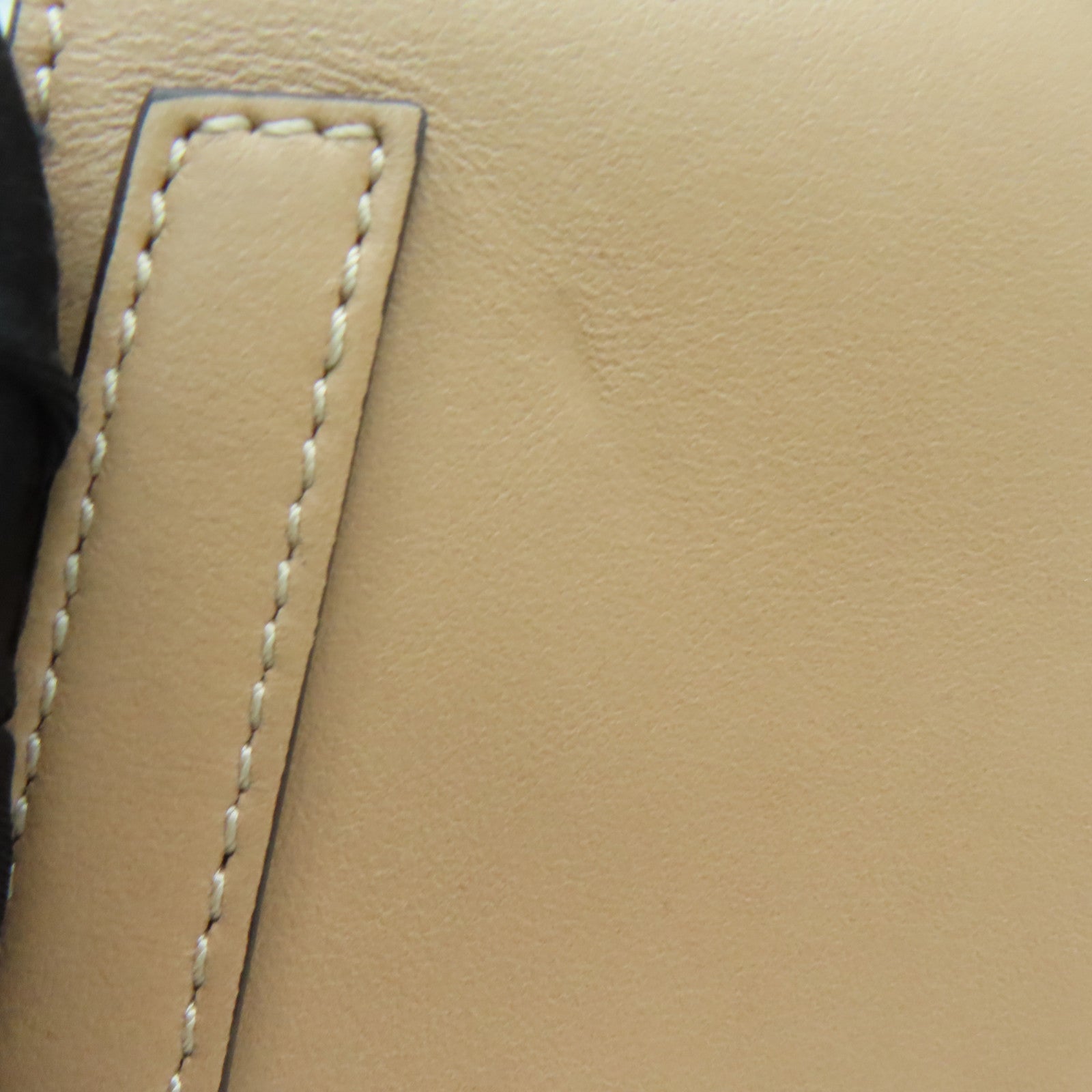 Chloe 牛皮/麂皮皮革Shoulder Bag金扣肩背袋米色