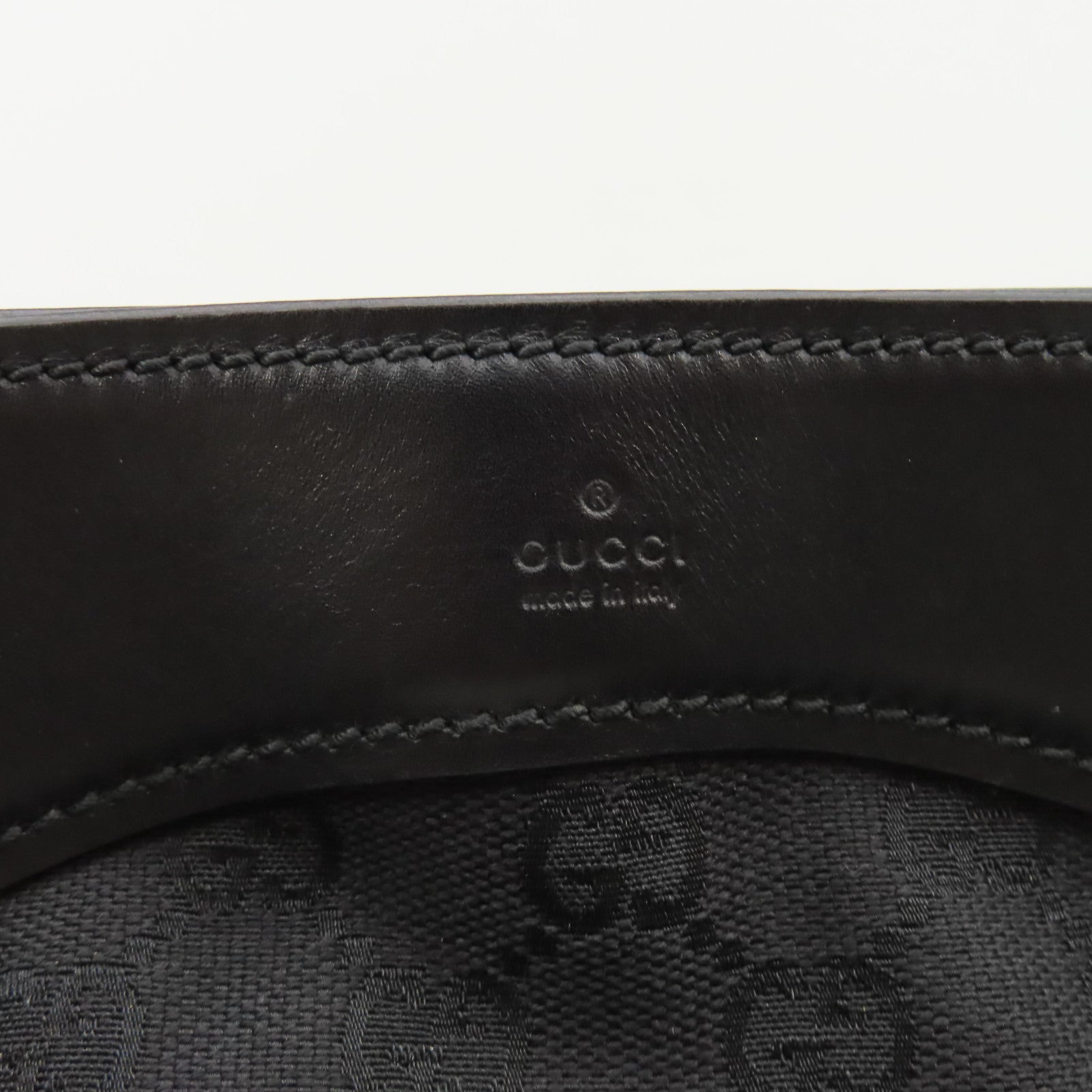 GUCCI GG帆布Shoulder Bag肩背袋黑色