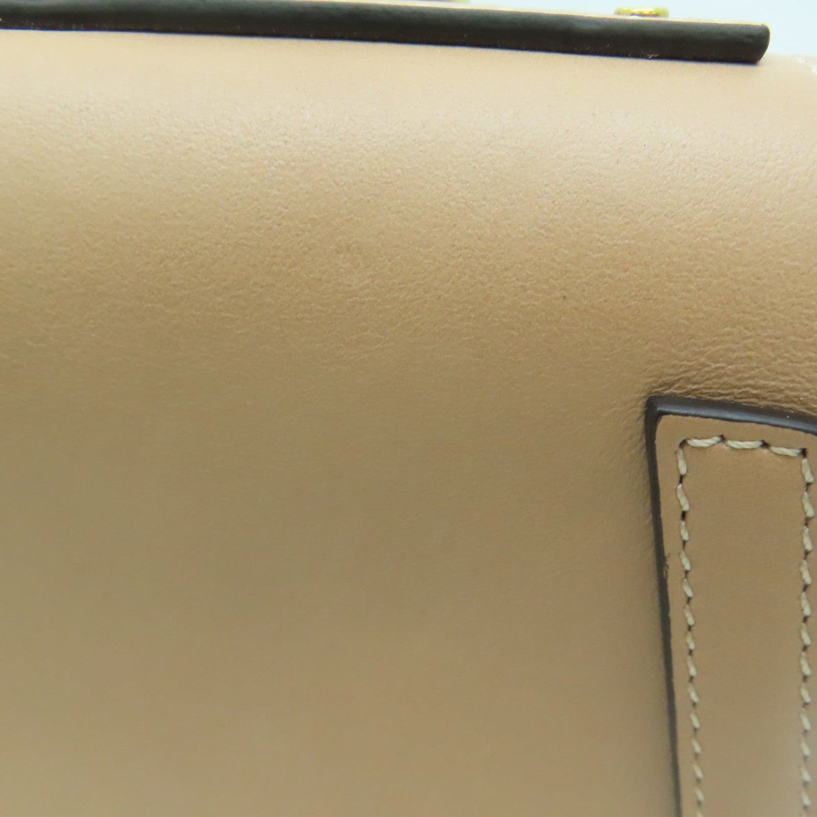 Chloe 牛皮/麂皮皮革Shoulder Bag金扣肩背袋米色