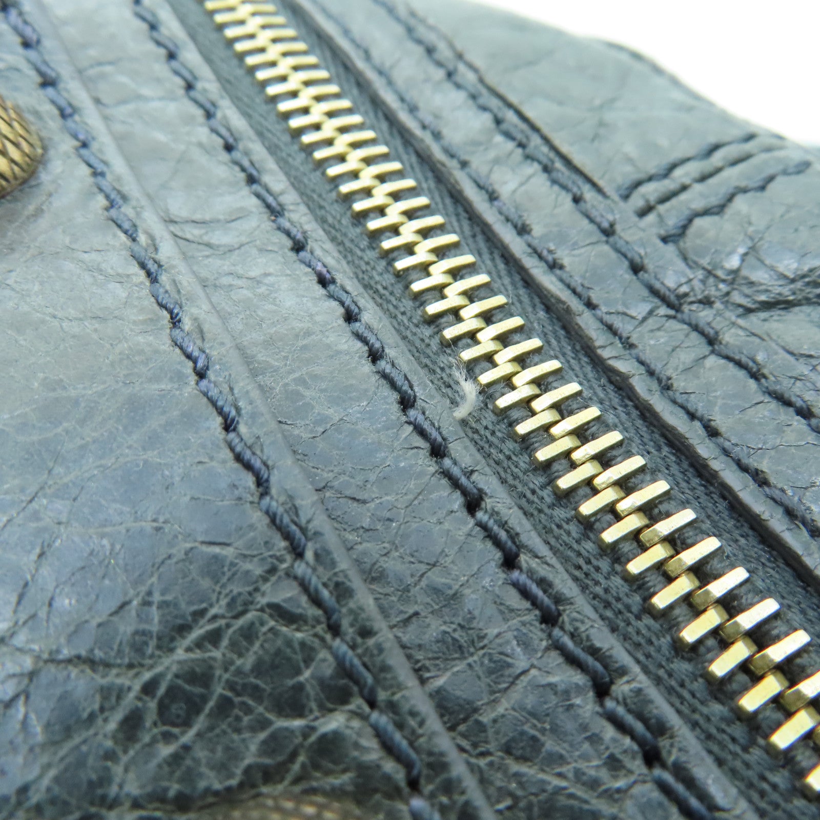 BALENCIAGA 牛皮皮革2 Way Shoulder金扣手挽肩背两用袋灰色