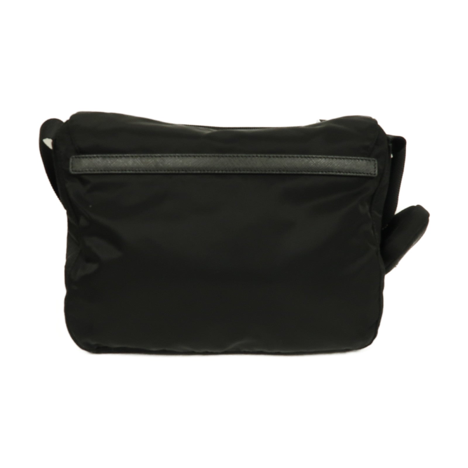 PRADA 尼龍Re-Nylon Shoulder Bag銀扣肩背袋黒色