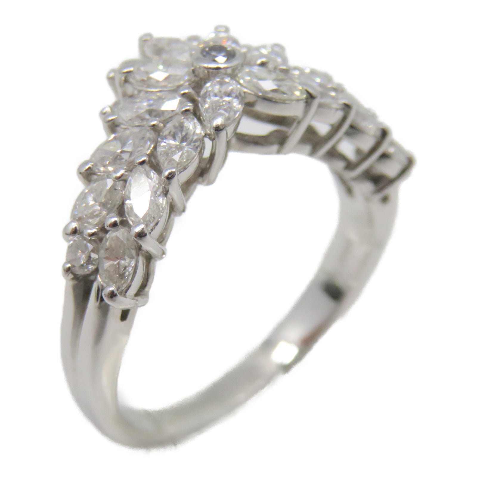 JEWELRY PT900白金Diamond Ring 1.0ct钻石戒指US#5