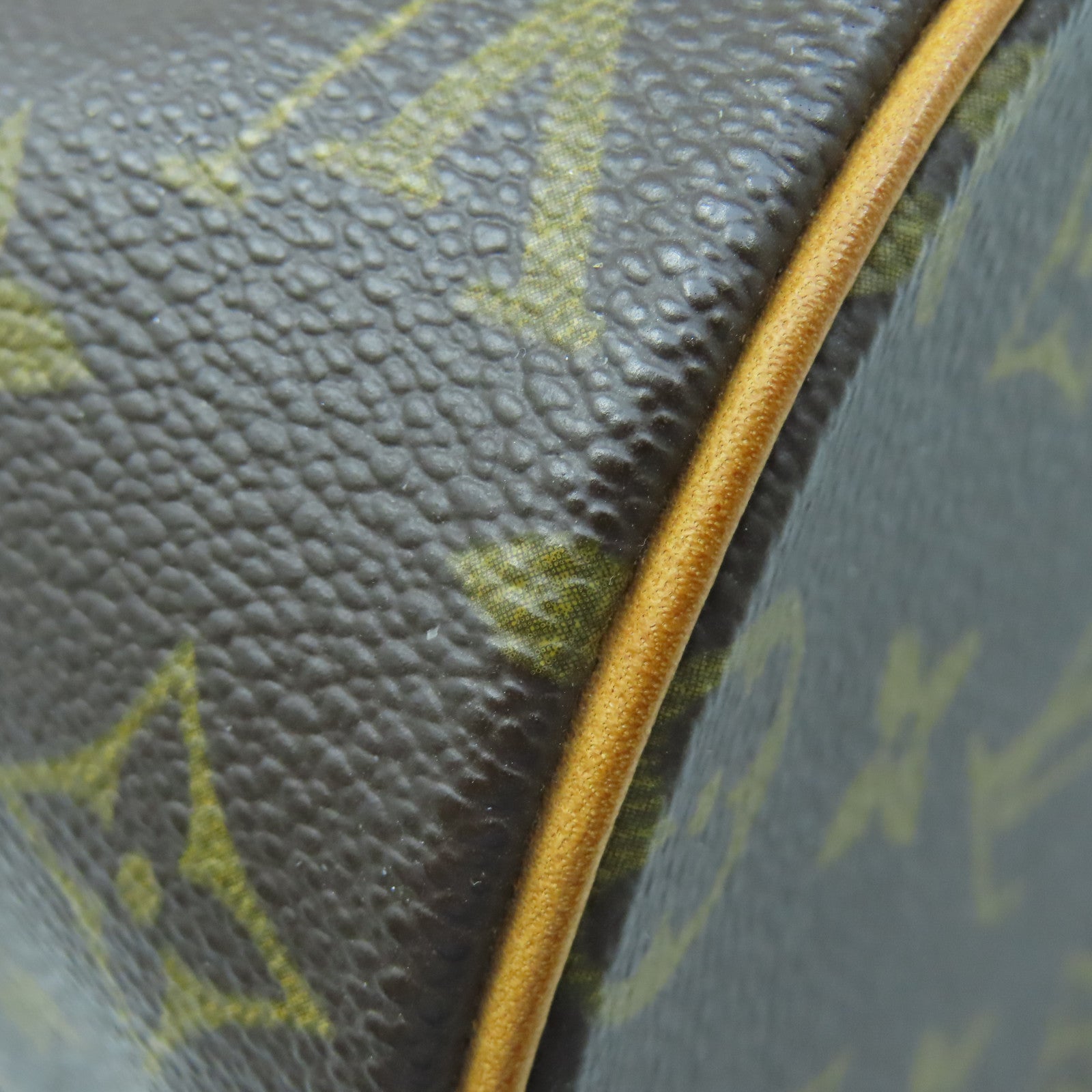 LOUIS VUITTON Monogram Papillon PM gold buckle handle bag brown
