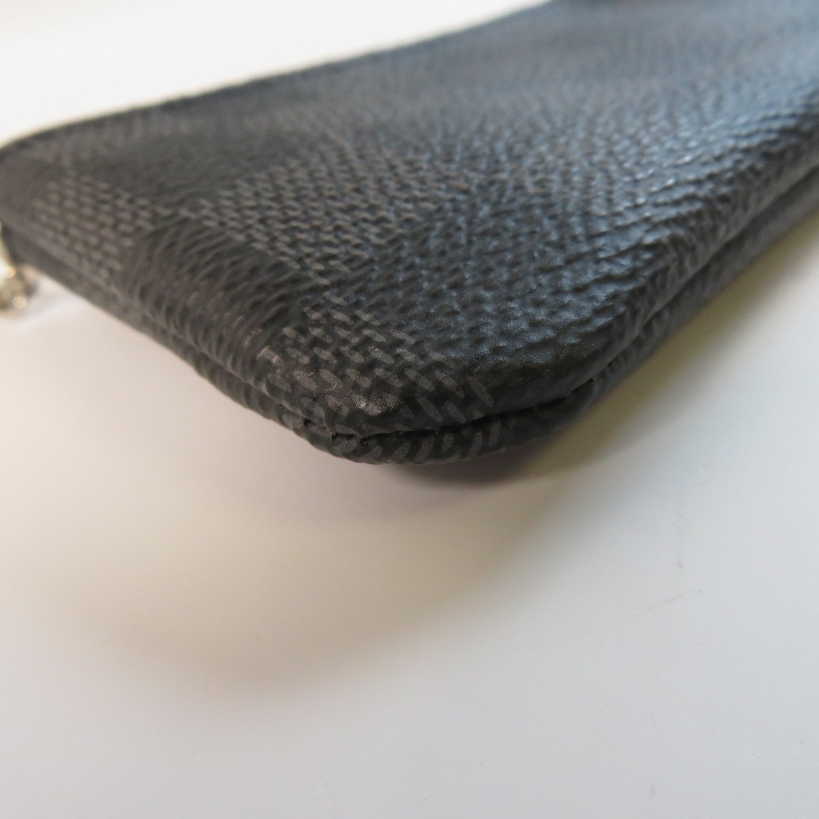 LOUIS VUITTON Damier Graphite Key Pouch銀扣鎖匙包黑色