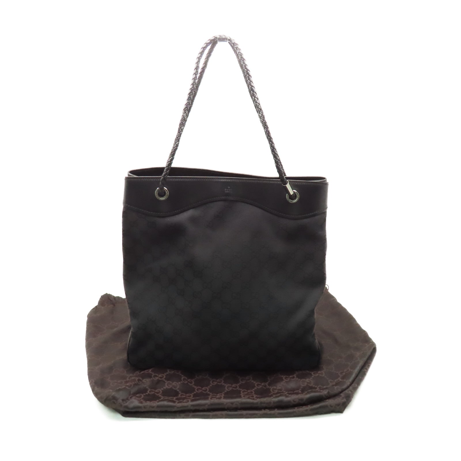 GUCCI GG帆布Shoulder Bag肩背袋黑色