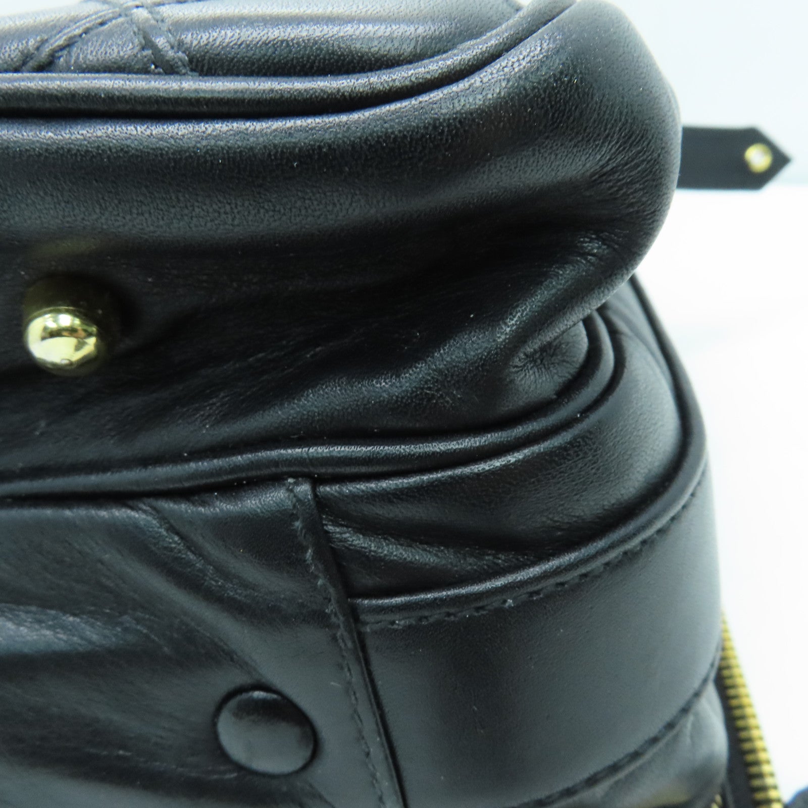 CHANEL 菱格牛皮皮革Travel Bag金扣旅行袋黑色